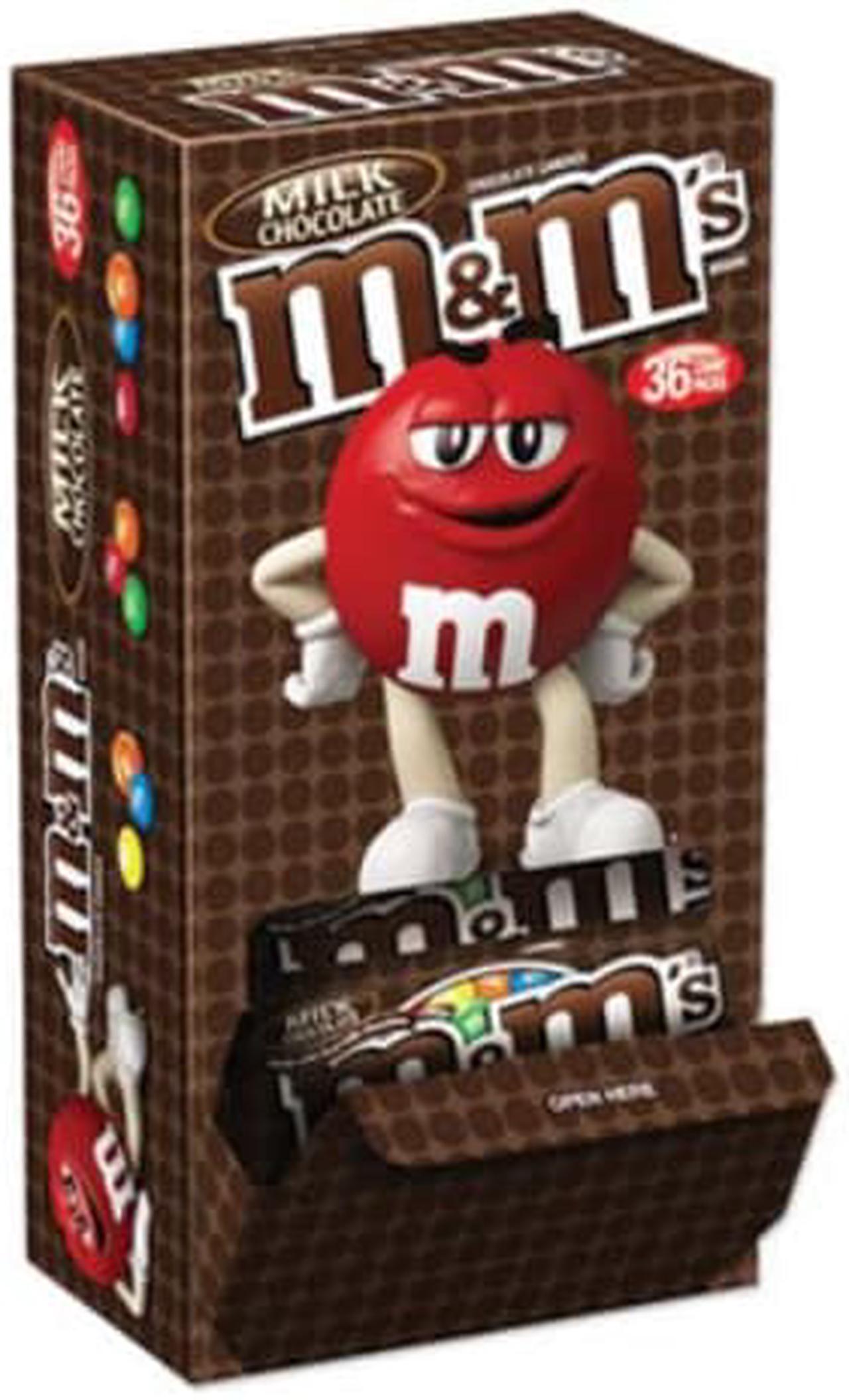 Alt view image 7 of 9 - M&M'S Milk Chocolate Candy Singles Size 1.69-Ounce Pouch 36-Count Box
