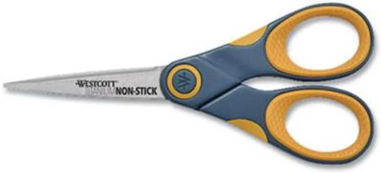 Alt view image 15 of 16 - Westcott Titanium Bonded Scissors 5" Long Gray/Orange Straight Handle 14881