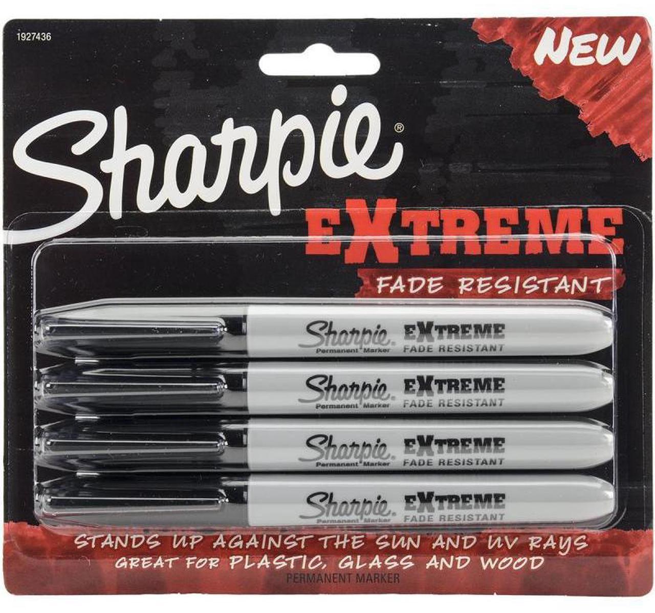 Alt view image 8 of 13 - Sharpie Extreme Permanent Markers Fine Point Black 4/Pack (1927436) 1545022