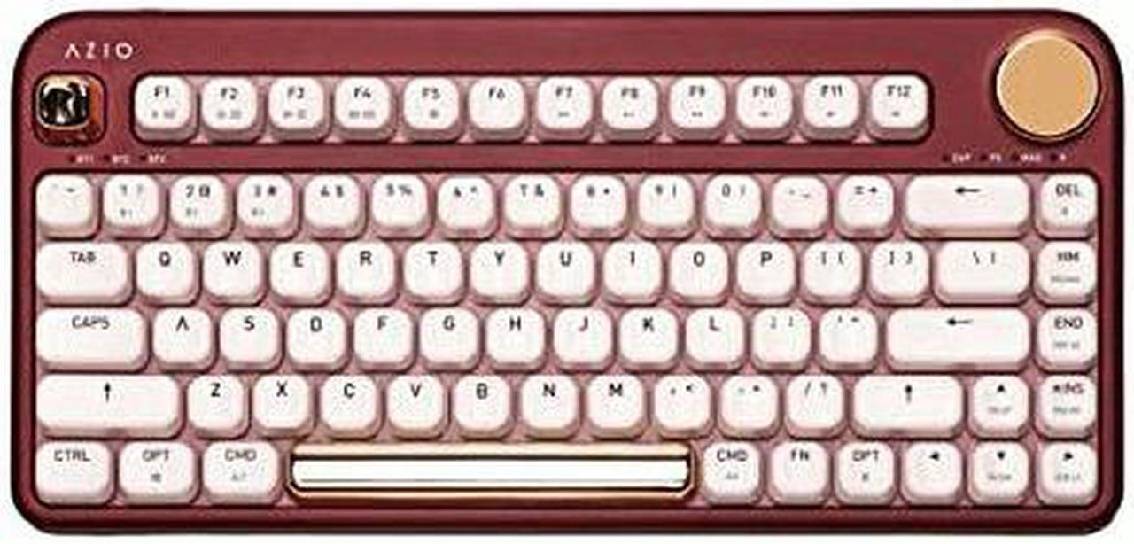 Alt view image 9 of 17 - AZIO IZO Wireless Bluetooth Mechanical Keyboard Baroque Rose