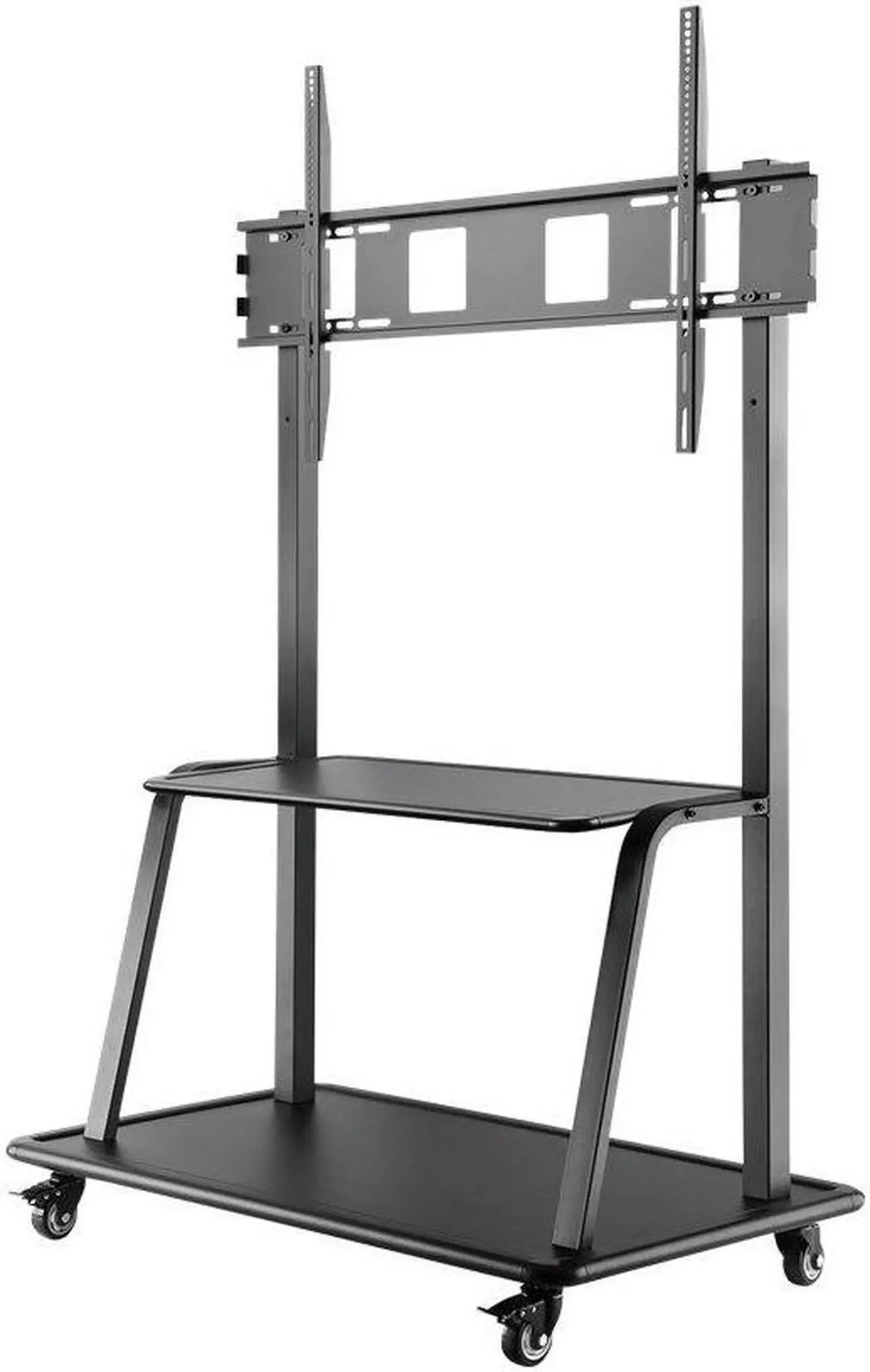 Alt view image 2 of 5 - V7 Ultra Heavy Mobile TV Cart - Up to 60in to 105in Displays - 330lbs/150kg Capacity - Steel - 46.3" Length x 26.6" Width x 72.8" Height - Locking Casters