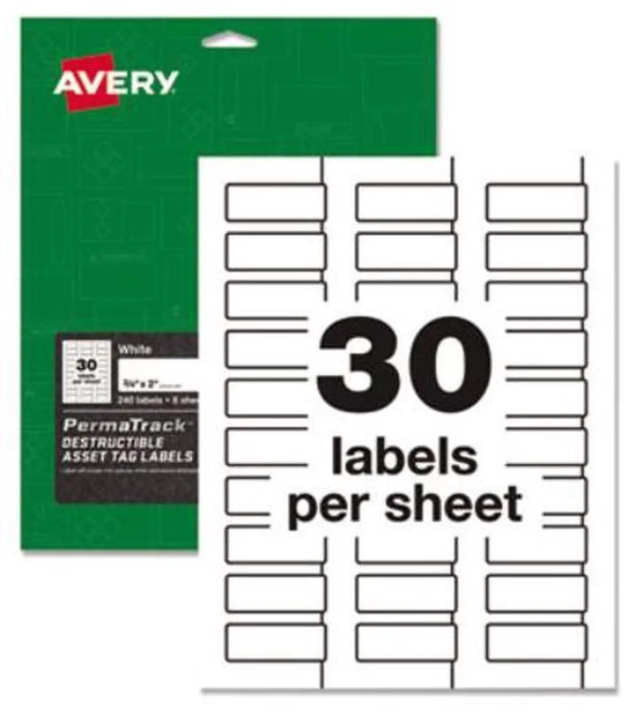 Alt view image 9 of 15 - Avery PermaTrack Destructible Asset Tag Labels, 3/4" x 2", 240 Asset Tags (60531)