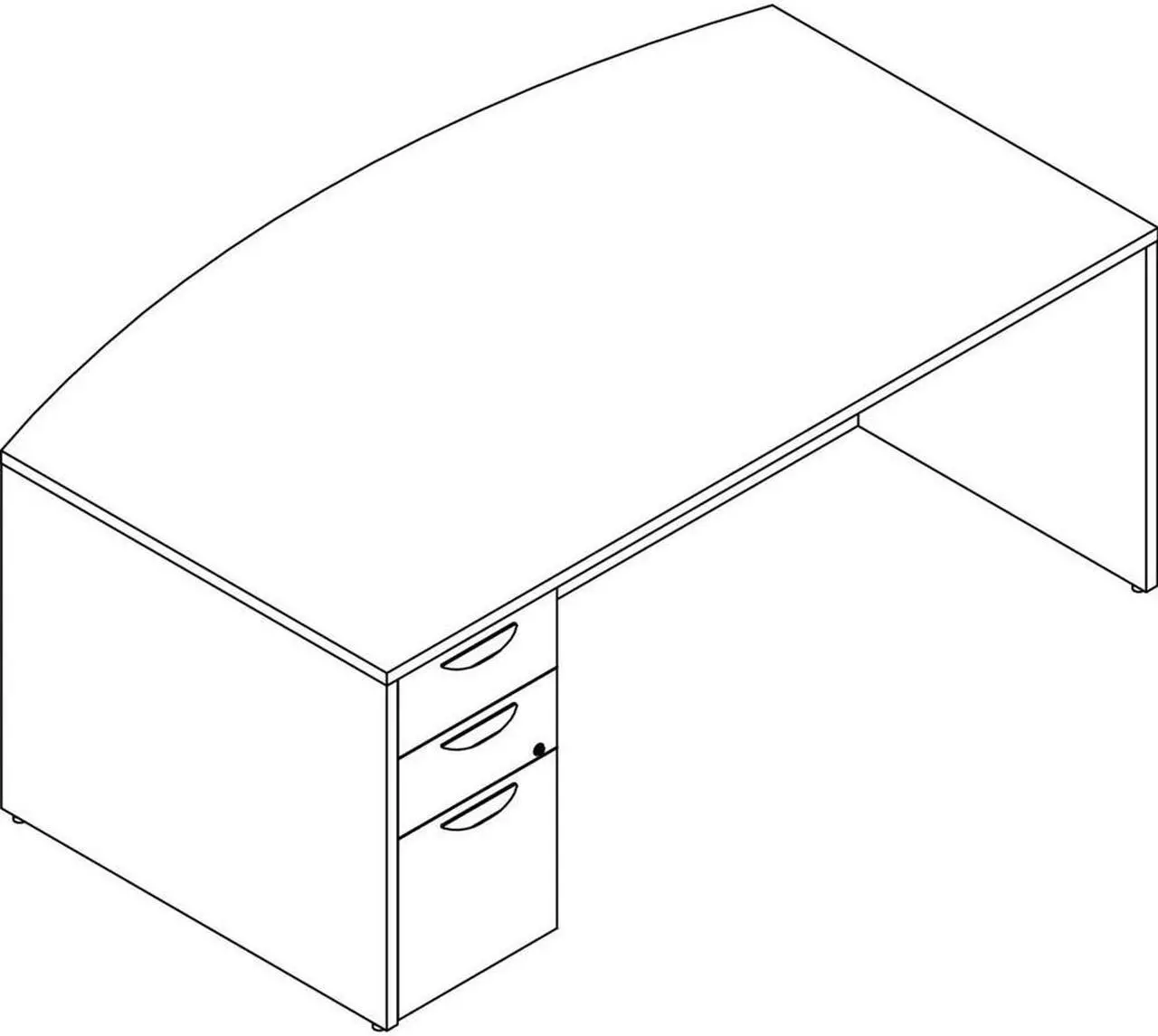 Alt view image 2 of 2 - Lorell PD4272LSPBGE Prominence 2.0 Gray Elm Laminate Desk Unit