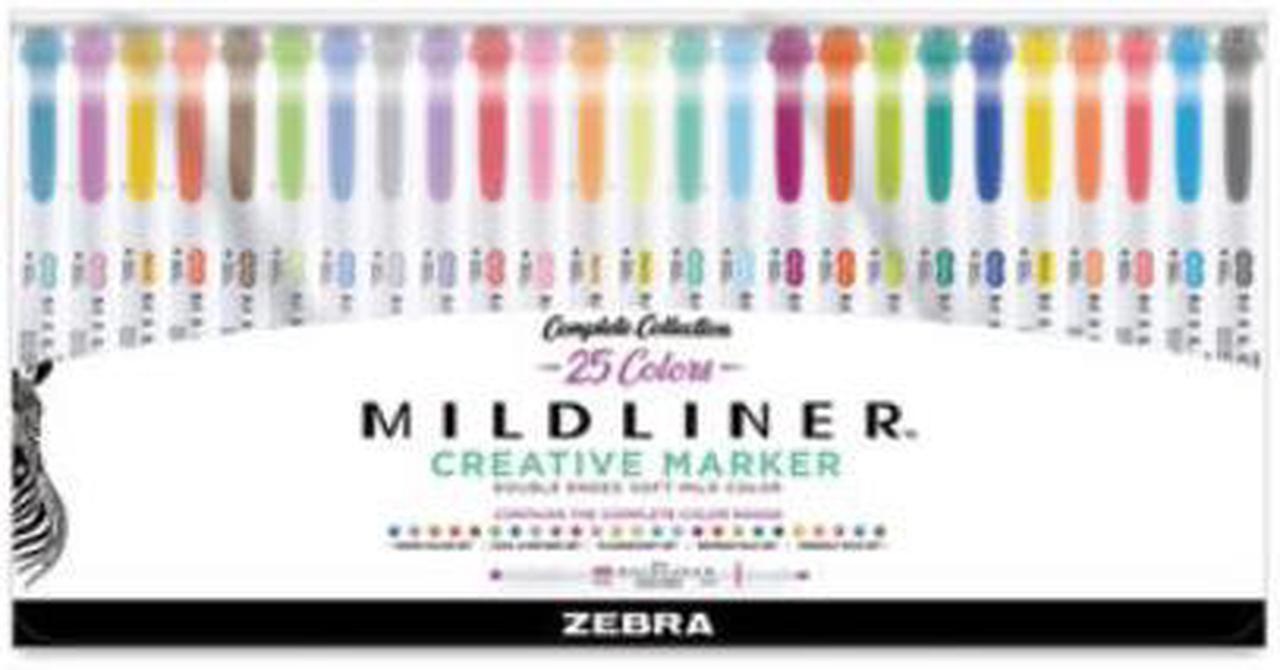 Alt view image 4 of 8 - Zebra Mildliner Twin Tip Highlighters Assorted Colors 25/Pack (78525)