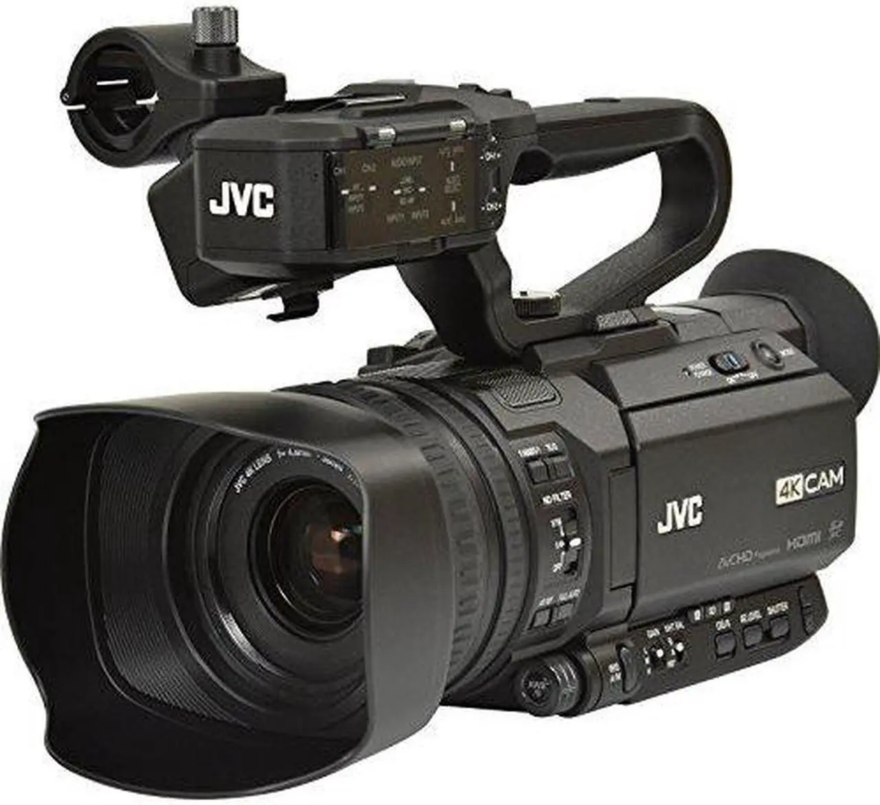 Alt view image 13 of 13 - JVC GY-HM180U Ultra 4K HD 4KCAM Professional Camcorder & Top Handle Audio Unit