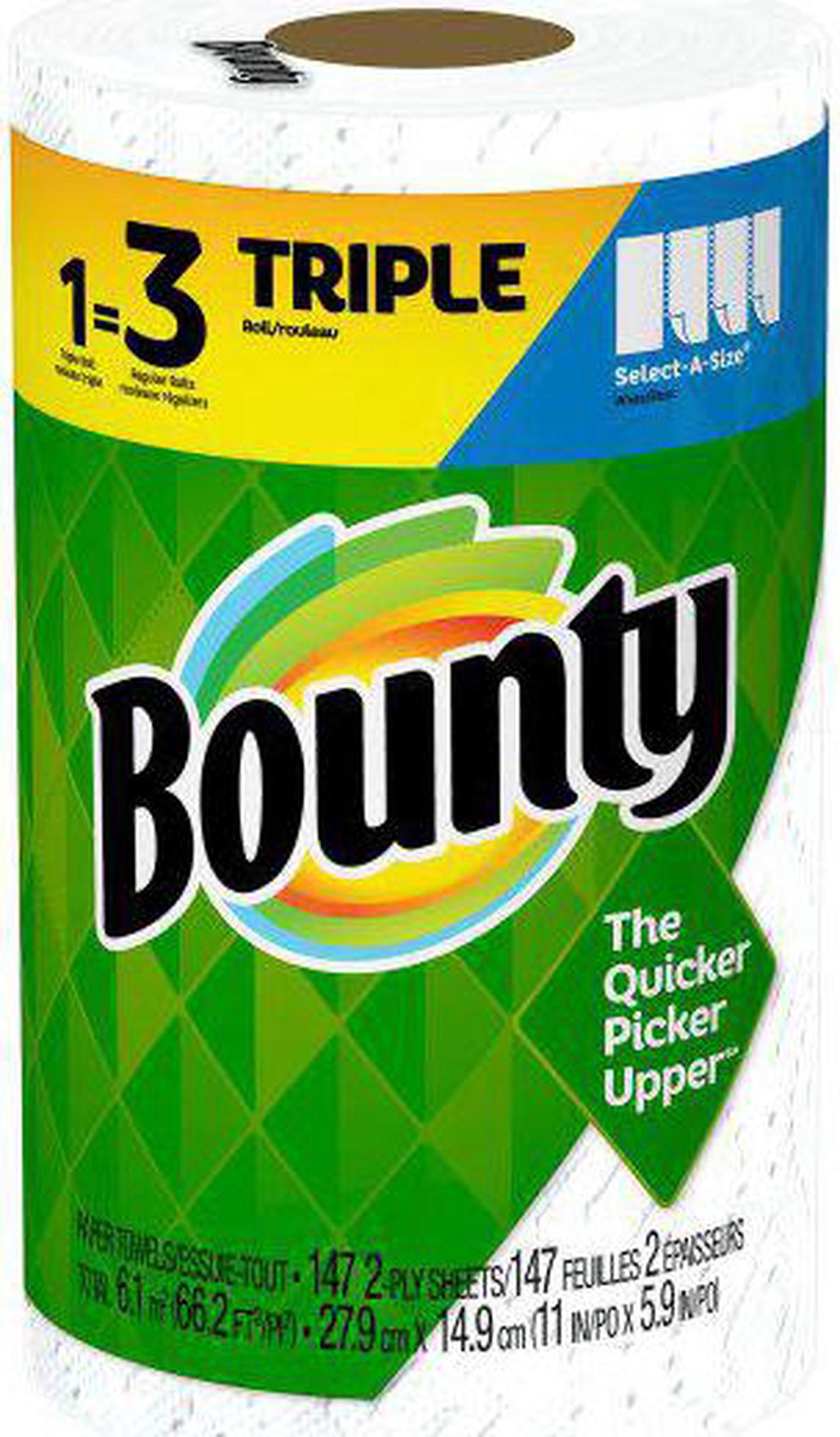 Alt view image 6 of 9 - Bounty Select-A-Size Kitchen Rolls Paper Towel 2-Ply White 147 Sheets/Roll 12