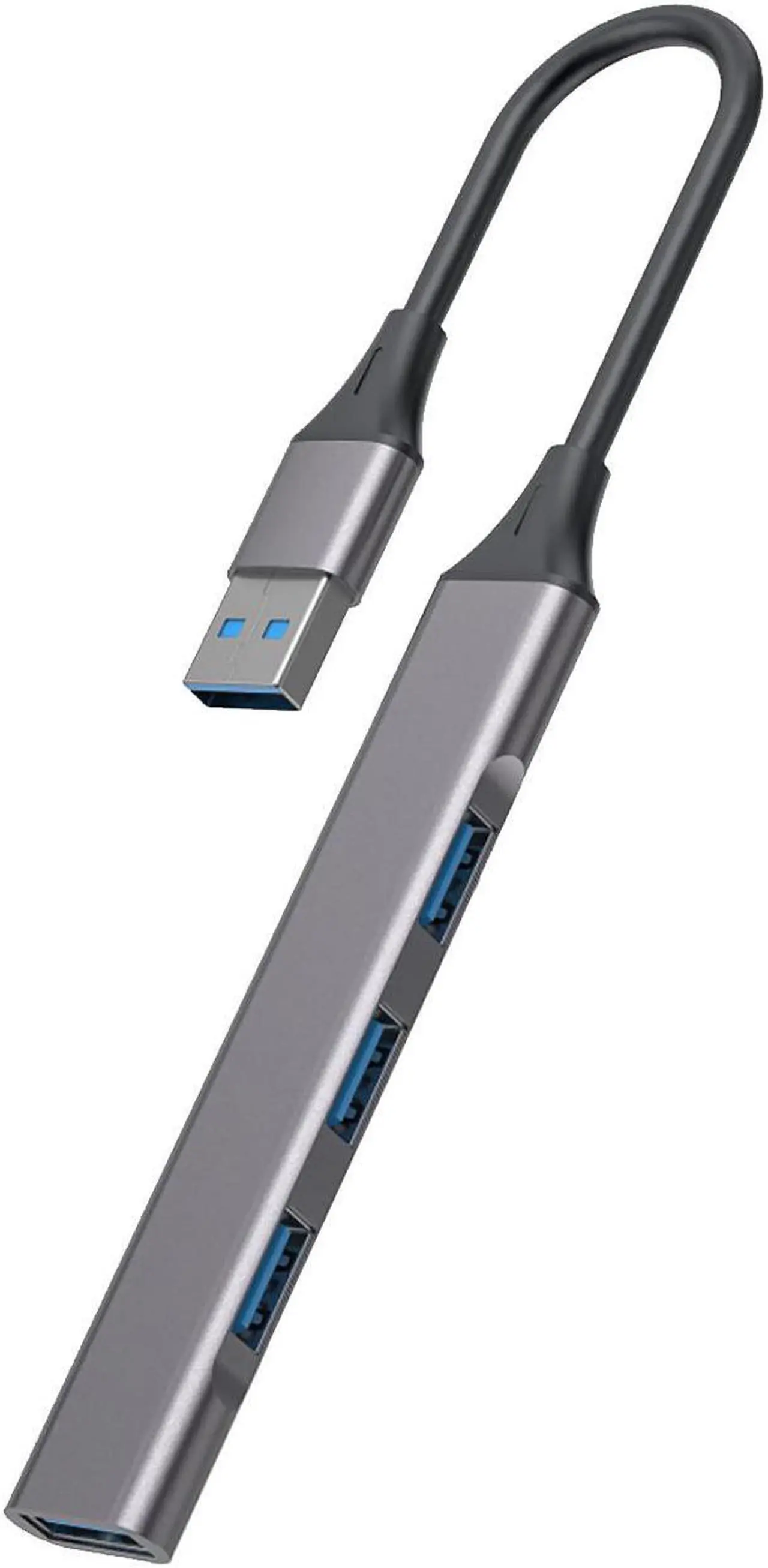 Alt view image 4 of 8 - Codi USB-A 4-Port Hub - for Computer - USB Type A - 4 x USB Ports - 1 x USB 2.0 - 2 x USB 3.0 - Gray - Wired