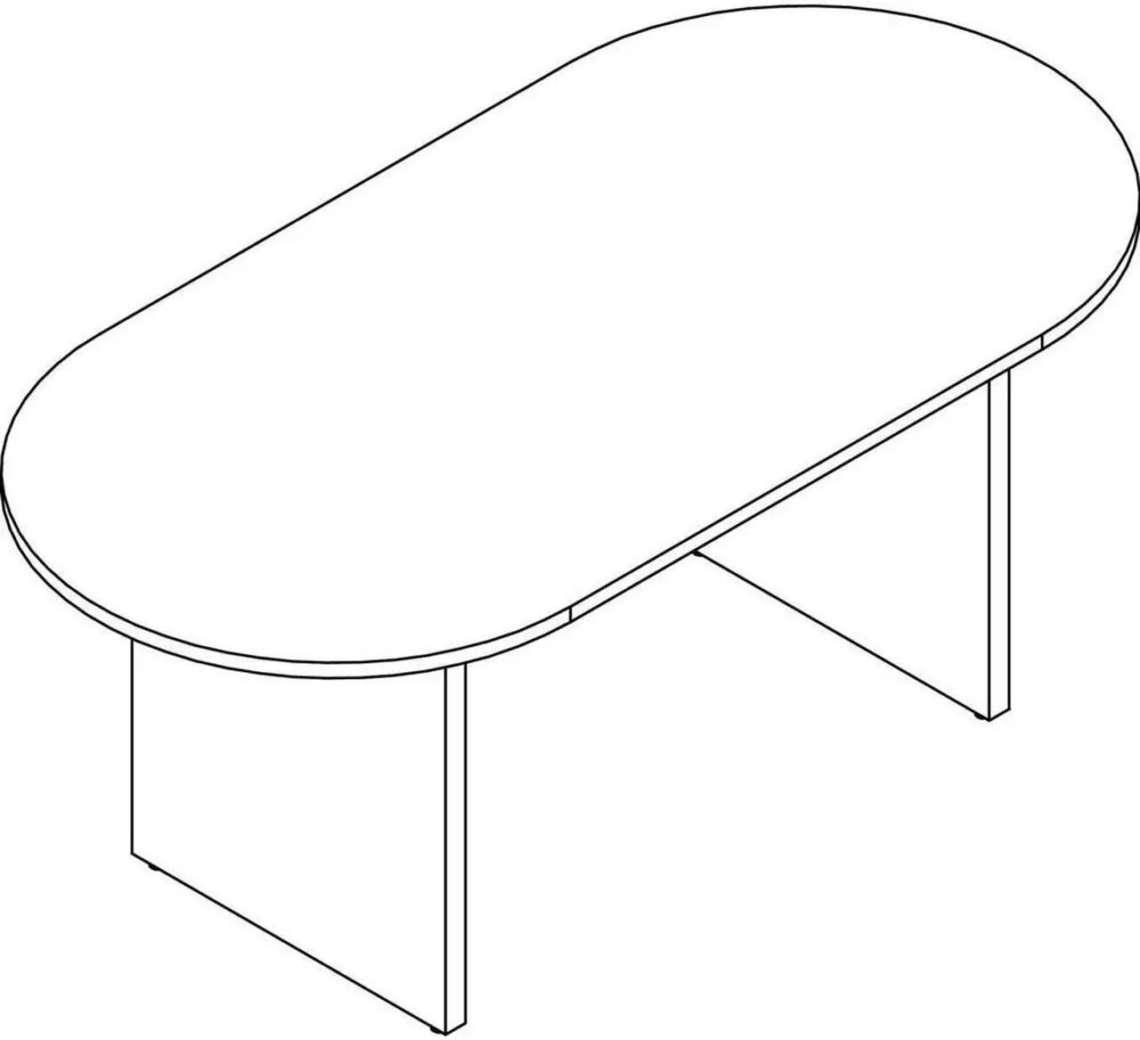 Main image of Lorell PT7236GE Prominence Racetrack Conference Table