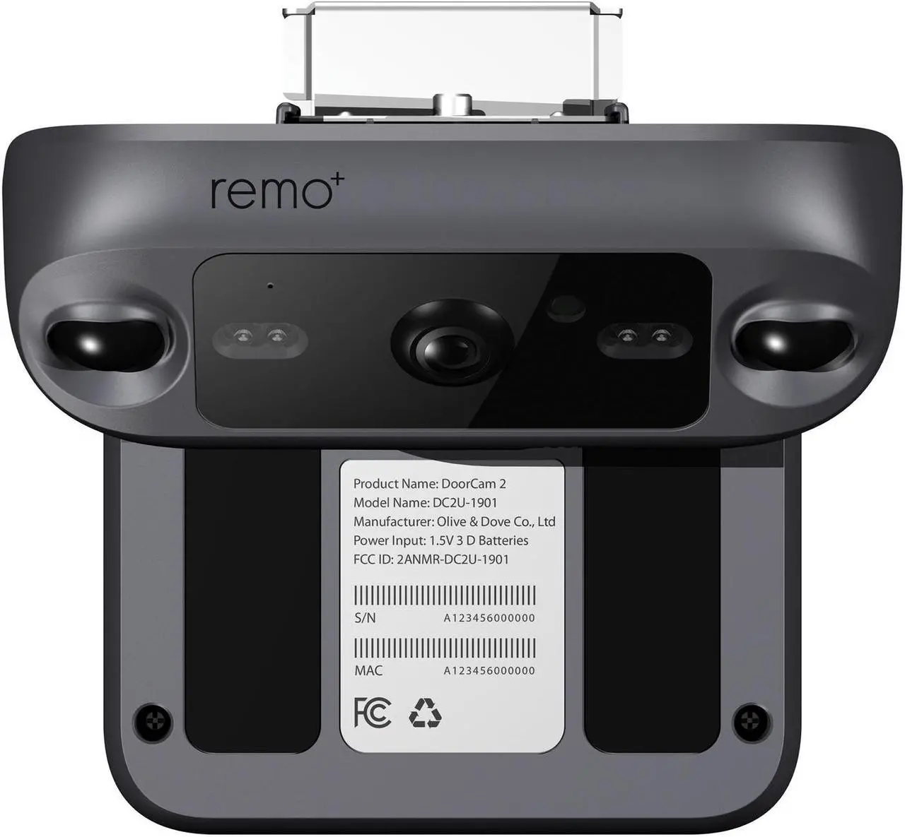 Alt view image 17 of 17 - Remo+ DoorCam 2 Full HD Over-the-Door Smart Security Camera, White #DCM2M