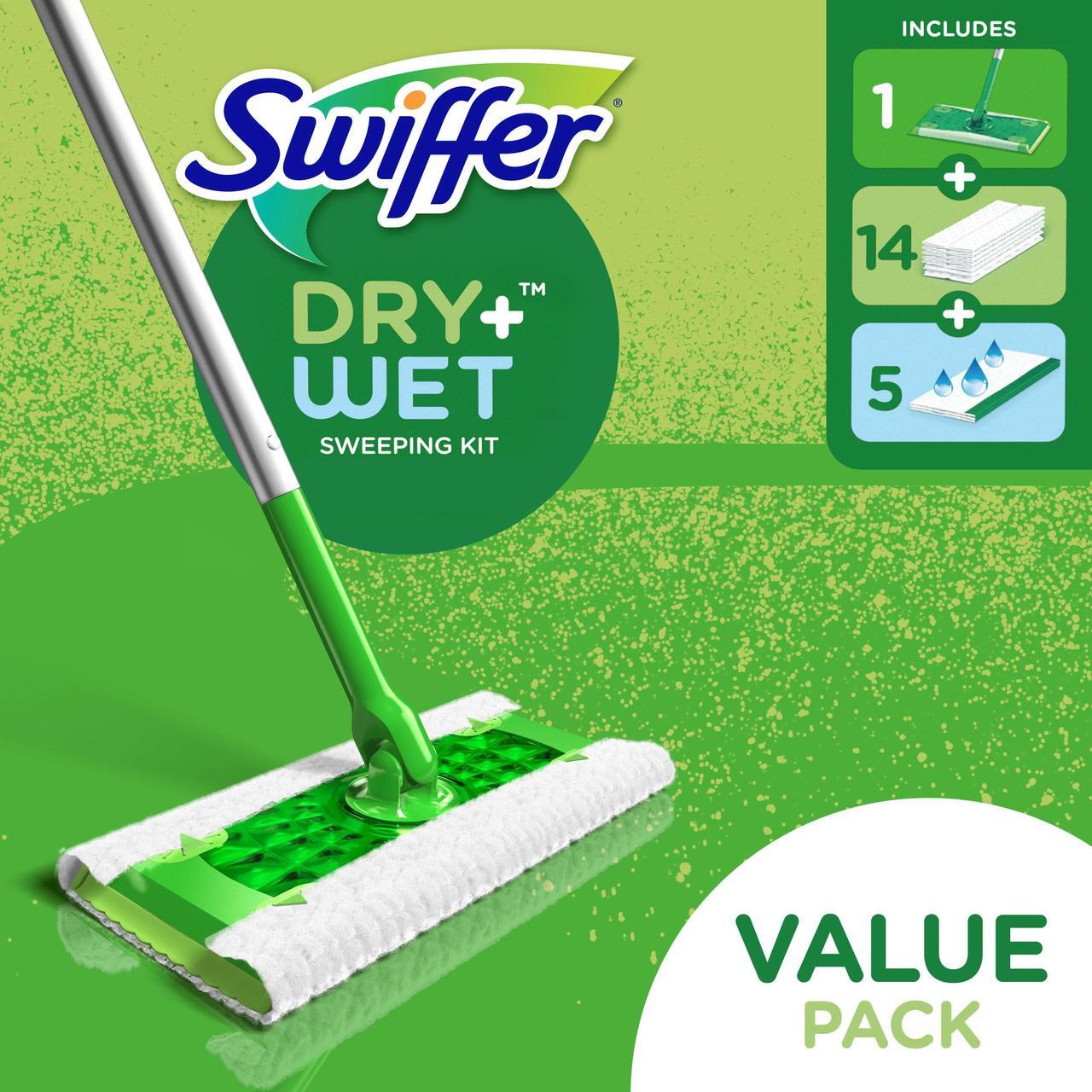 Alt view image 10 of 13 - Swiffer Sweeper Dry+Wet Starter Kit  Multicolor (49947)
