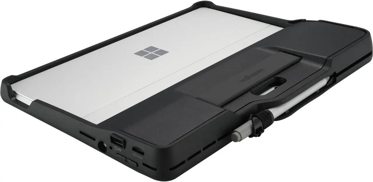 Alt view image 14 of 15 - Kensington BlackBelt Rugged Carrying Case Microsoft Surface Pro 8 Notebook, Card Reader - Black - TAA Compliant - Drop Resistant - Silicon, Thermoplastic Elastomer (TPE), Polycarbonate, Acrylonitrile