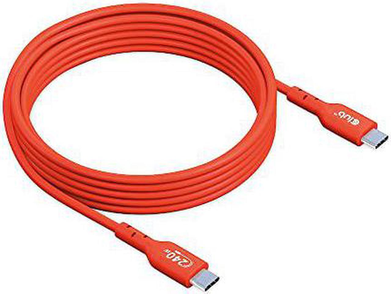 Alt view image 6 of 13 - club 3d usb2 type-c bi-directional usb-if certified cable, data 480mb, pd 240w(48v/5a) epr m/m 2m/6.56ft cac-1573