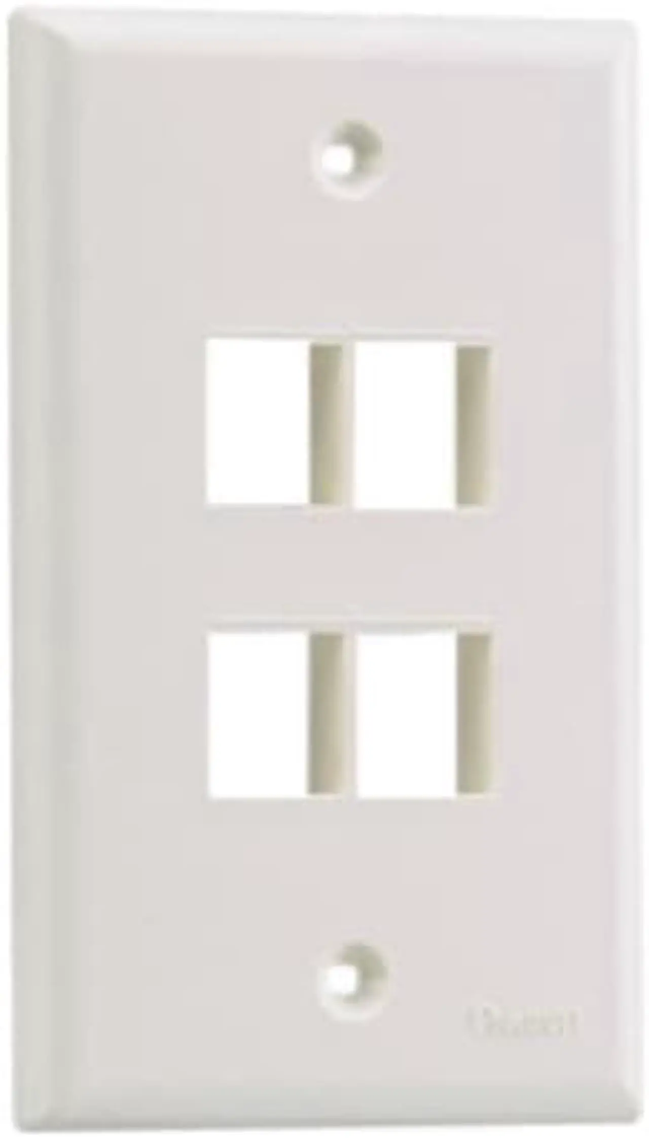Alt view image 2 of 2 - Panduit NetKey 4 Sockets Single Gang Faceplate NK4FNWH