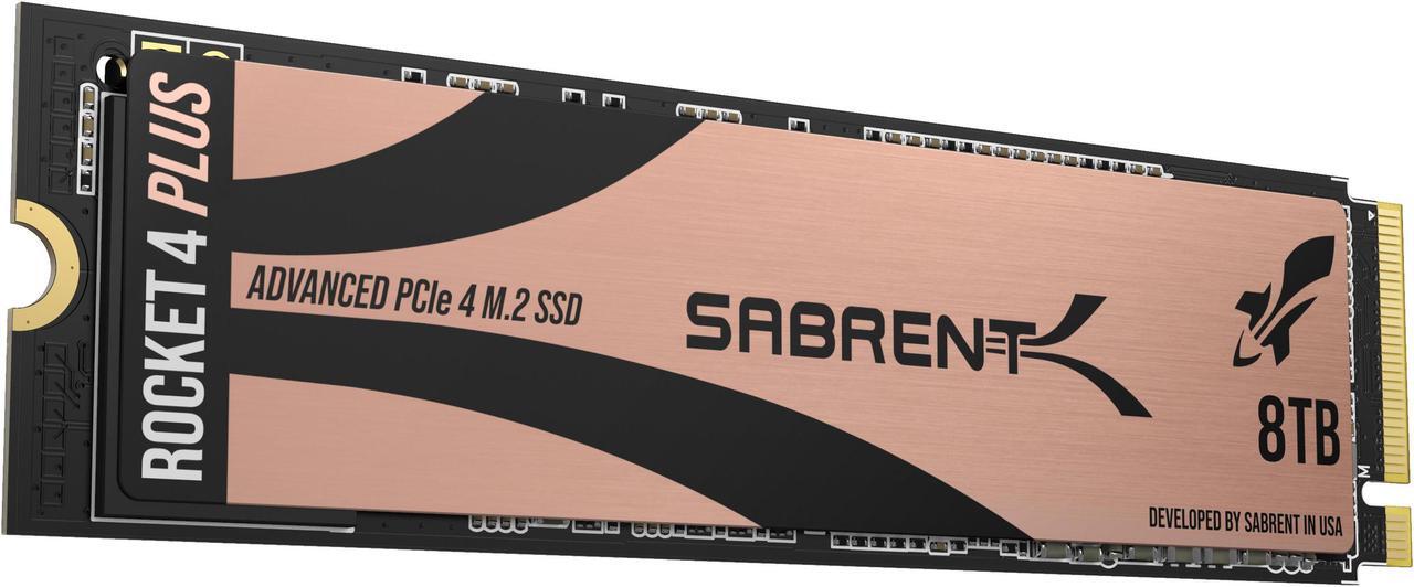 Alt view image 9 of 20 - SABRENT 8TB Rocket 4 Plus NVMe 4.0 Gen4 PCIe M.2 Internal SSD Extreme Performance Solid State Drive R/W 7100/6600MB/s (SB-RKT4P-8TB)