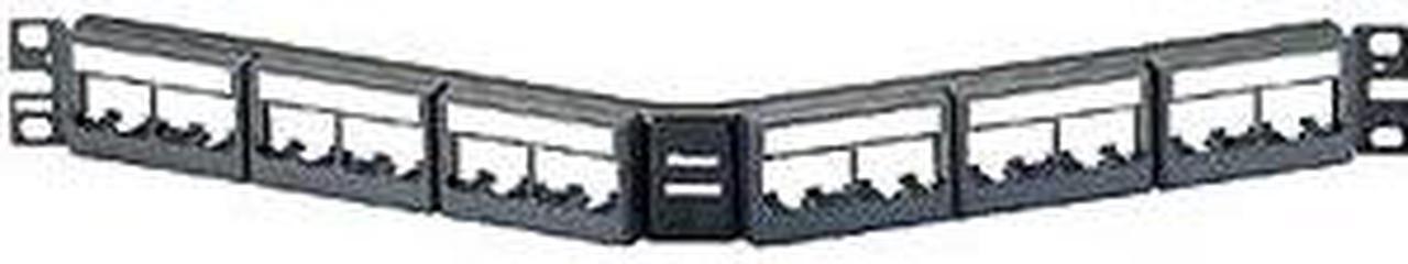 Alt view image 12 of 13 - PANDUIT CPPLA24WBLY Angled Patch Panel,Mini-Com,Rack Mt,24P