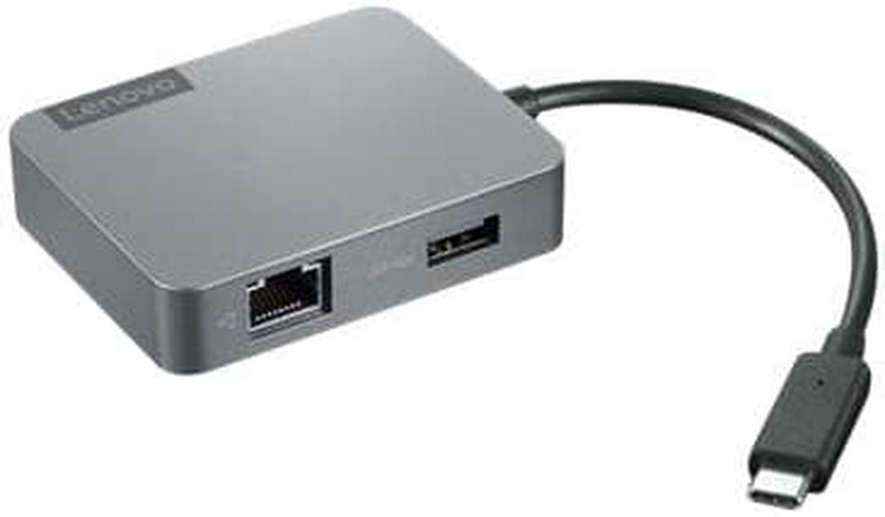 Alt view image 7 of 12 - lenovo usb-c 4-in-1 travel hub gen2, multiport adapter for hdmi, vga, usb 3.1, rj45, compatible with usb type-c laptops, gx91a34575