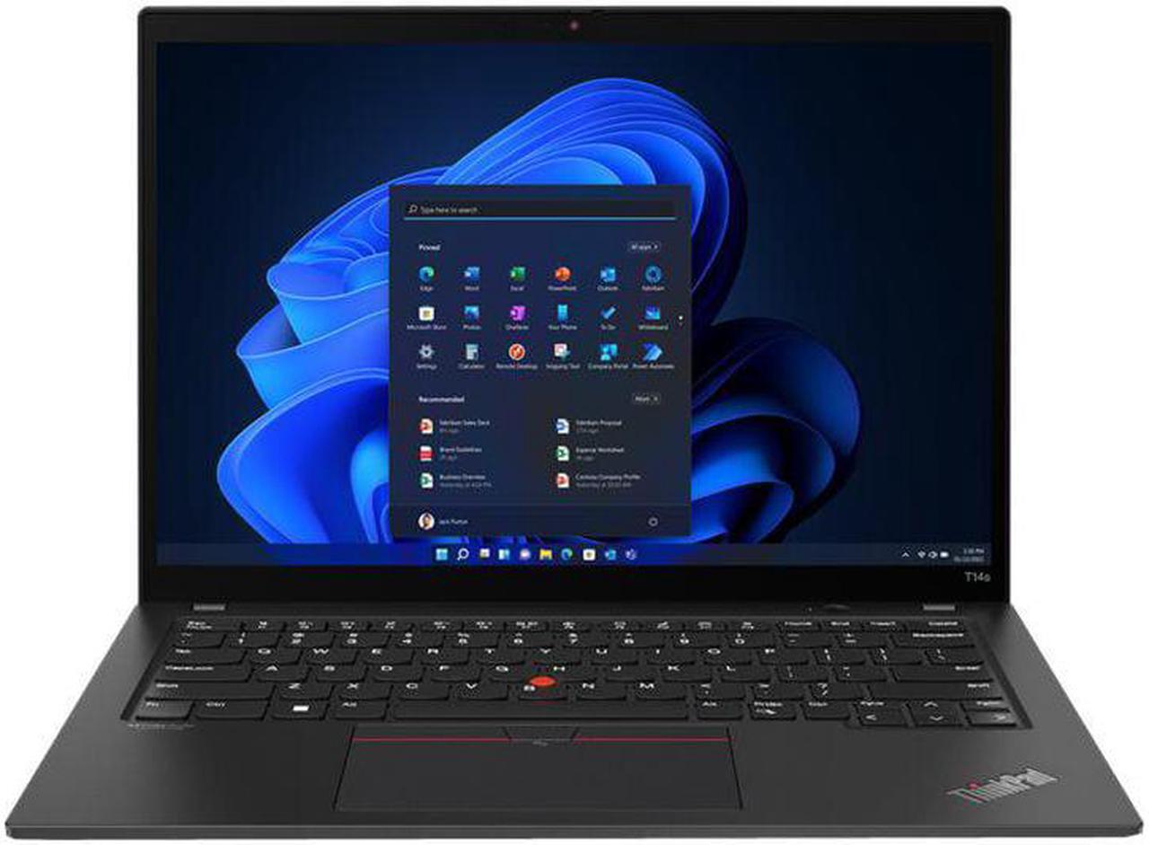 Alt view image 3 of 13 - Lenovo ThinkPad T14s Gen 3 21BR000DUS 14" Touchscreen Notebook - WUXGA - 1920 x 1200 - Intel Core i5 12th Gen i5-1250P Dodeca-core (12 Core) - 16 GB Total RAM - 256 GB SSD - Thunder Black - Intel