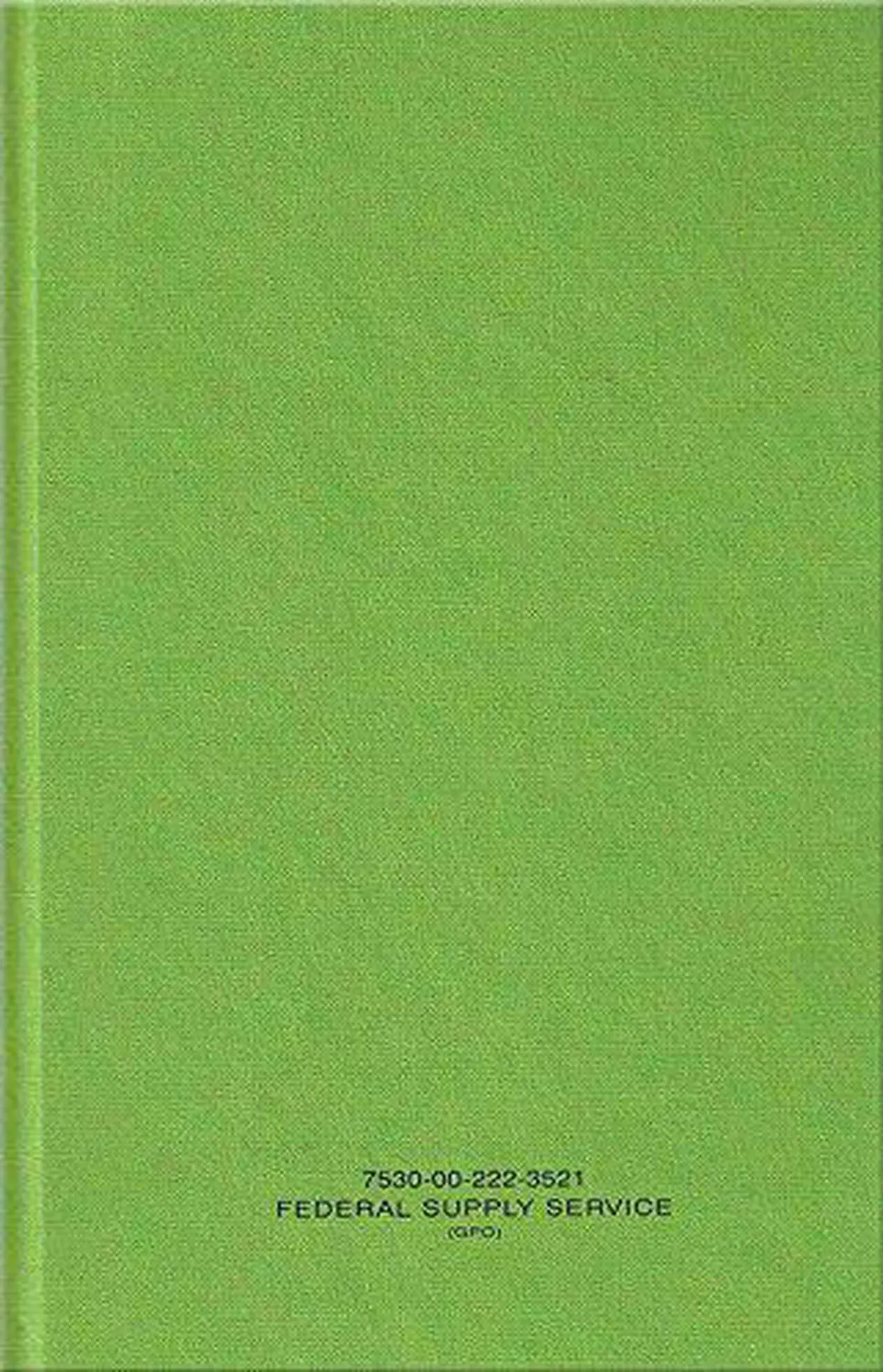 Alt view image 7 of 7 - United Book Press 753002223521 Green Military Log Book, Record Book, Memorandum Book, 5-1/2 x 8 Green LogBook