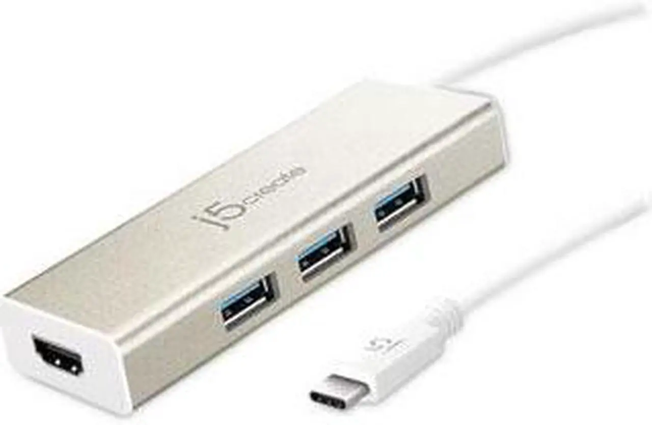 Alt view image 13 of 20 - j5create USB-C 3-Port USB 3.0 & 4K HDMI Hub