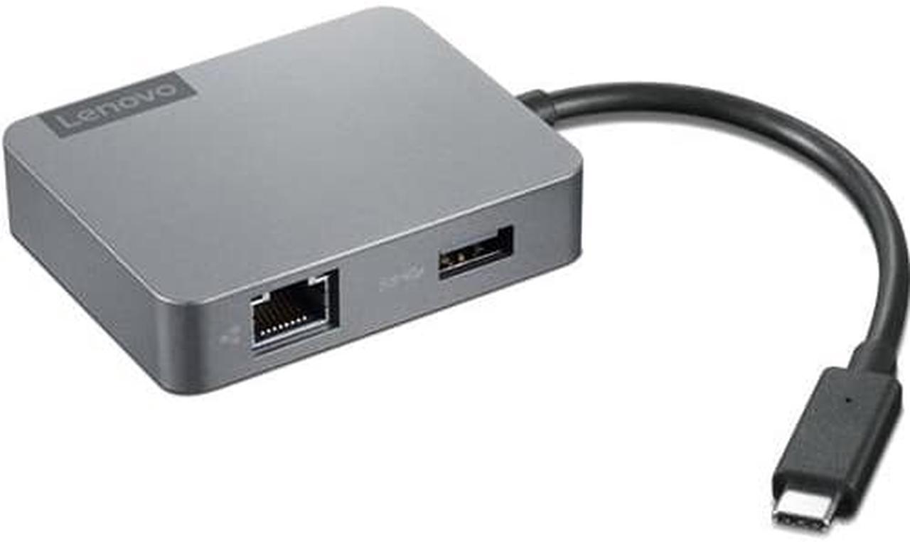 Alt view image 10 of 12 - lenovo usb-c 4-in-1 travel hub gen2, multiport adapter for hdmi, vga, usb 3.1, rj45, compatible with usb type-c laptops, gx91a34575