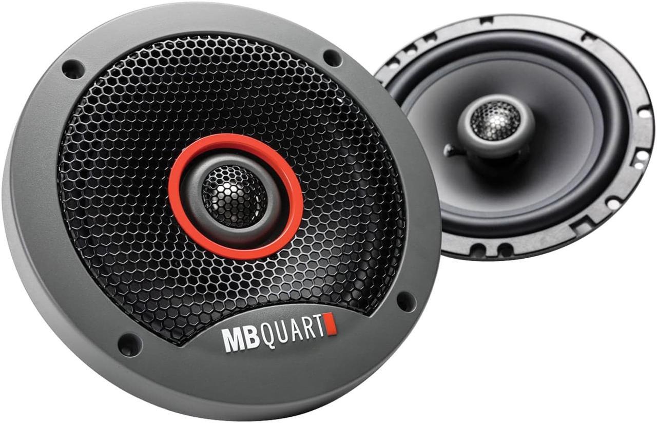 Alt view image 2 of 5 - mb quart fkb116s formula slim mount car speakers (black, pair) - 6.5 inch coaxial speakers, 60 watt, car audio, internal crossover, 1 inch tweeters (grills not included)