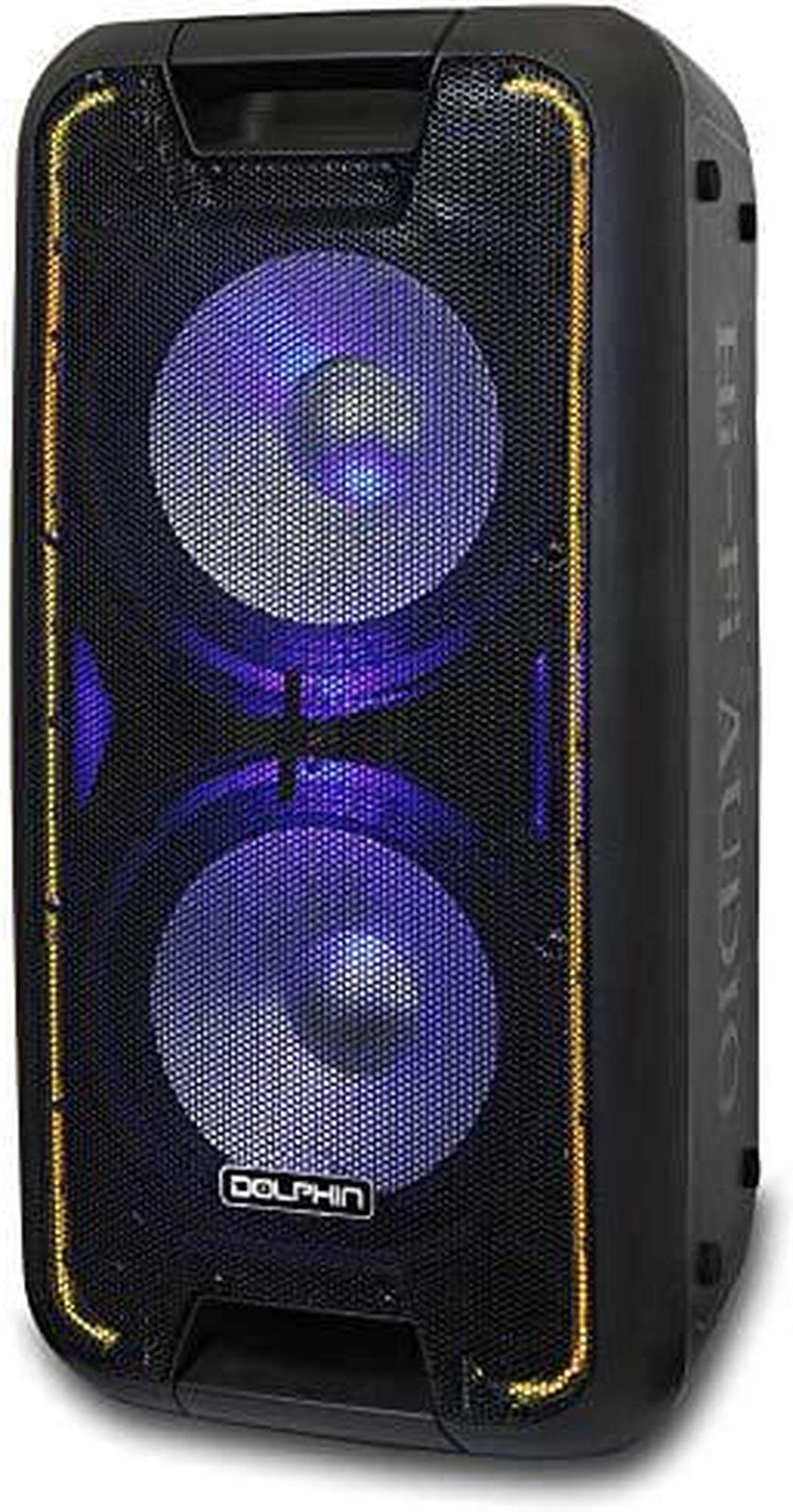 Alt view image 9 of 10 - Dolphin SP-210RBT Rechargeable Dual 10" Party Speaker with Lights