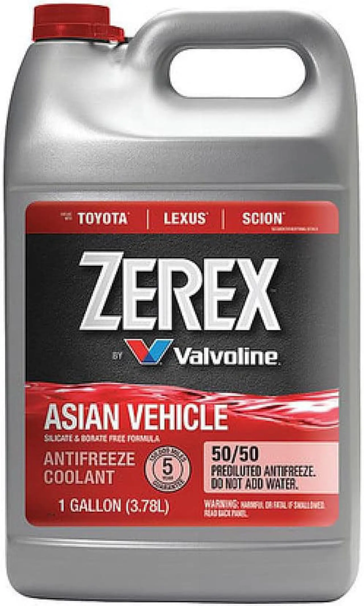 Alt view image 5 of 6 - Zerex Asian Antifreeze, 1 gal., RTU 1 gal. Pink   675130