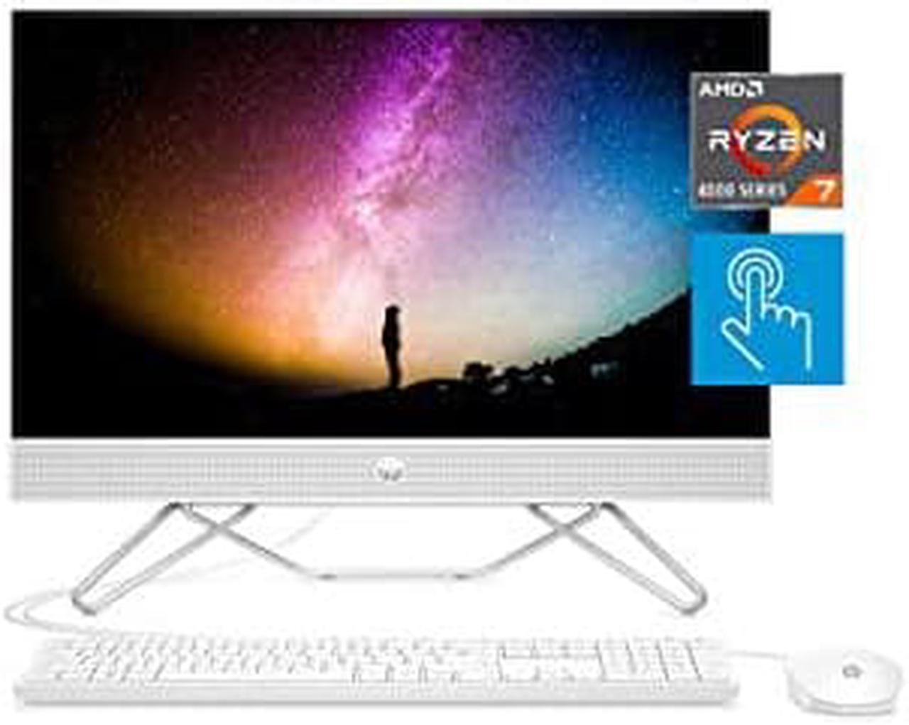 Alt view image 12 of 15 - HP 24" All-in-One Desktop, AMD Ryzen 7 5700U, 16 GB, 256 GB SSD & 1 TB Hard Drive, Full HD IPS Touchscreen, Windows 11 Home, 4 USB Ports, Privacy Camera, Dual Mics, Keyboard & Mouse (24-cb0090, 2021)