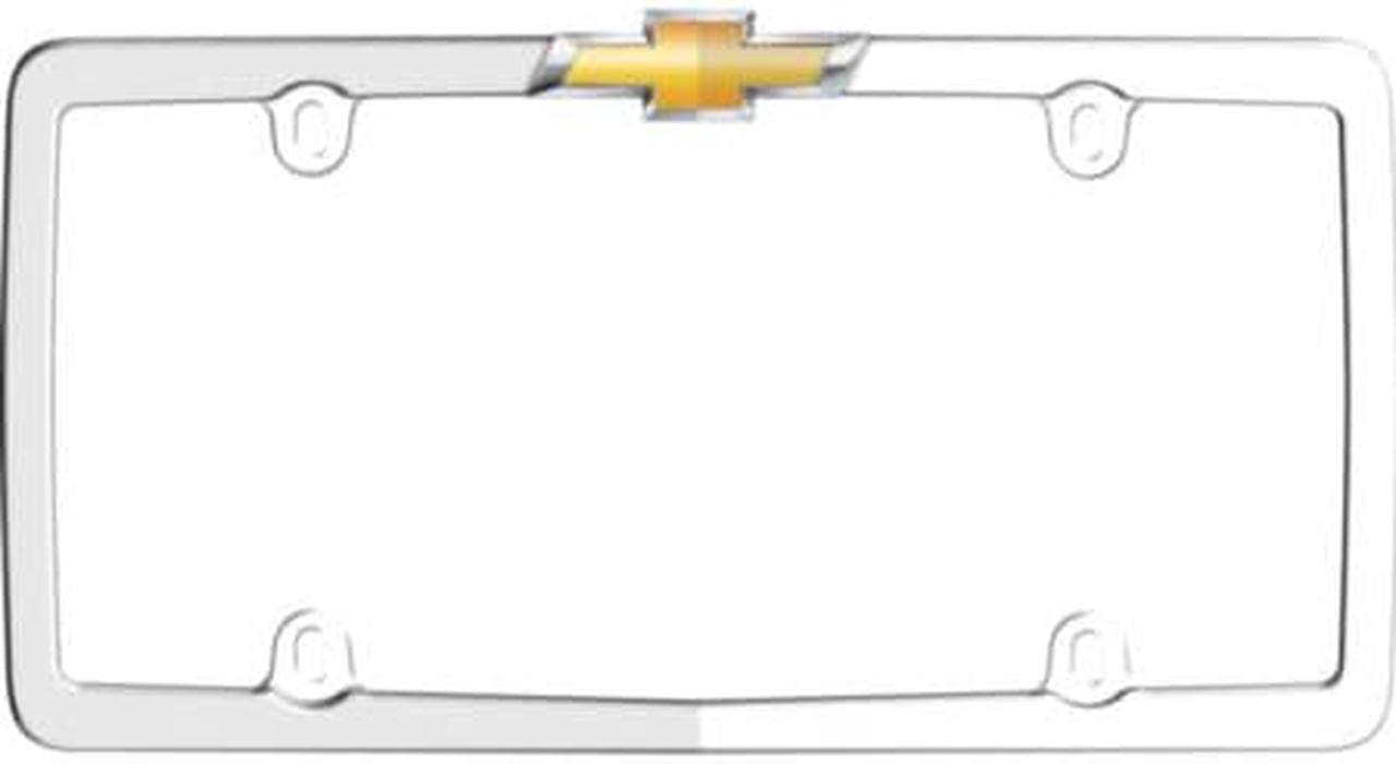 Alt view image 3 of 6 - Bully WL011-C Chrome Chevy Chevrolet License Plate Frame Holder Front or Back Bumper Shows Car Tags - Exterior Accessories for Trucks, Cars and SUVs - 1 Piece Genuine Licensed Product