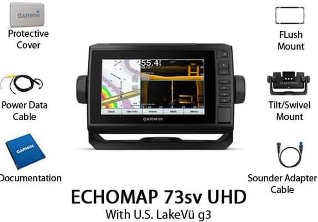 Alt view image 3 of 4 - GARMIN ECHOMAP 73SV UHD COMBO US LAKEVU G3 WITHOUT TRANSDUCER
