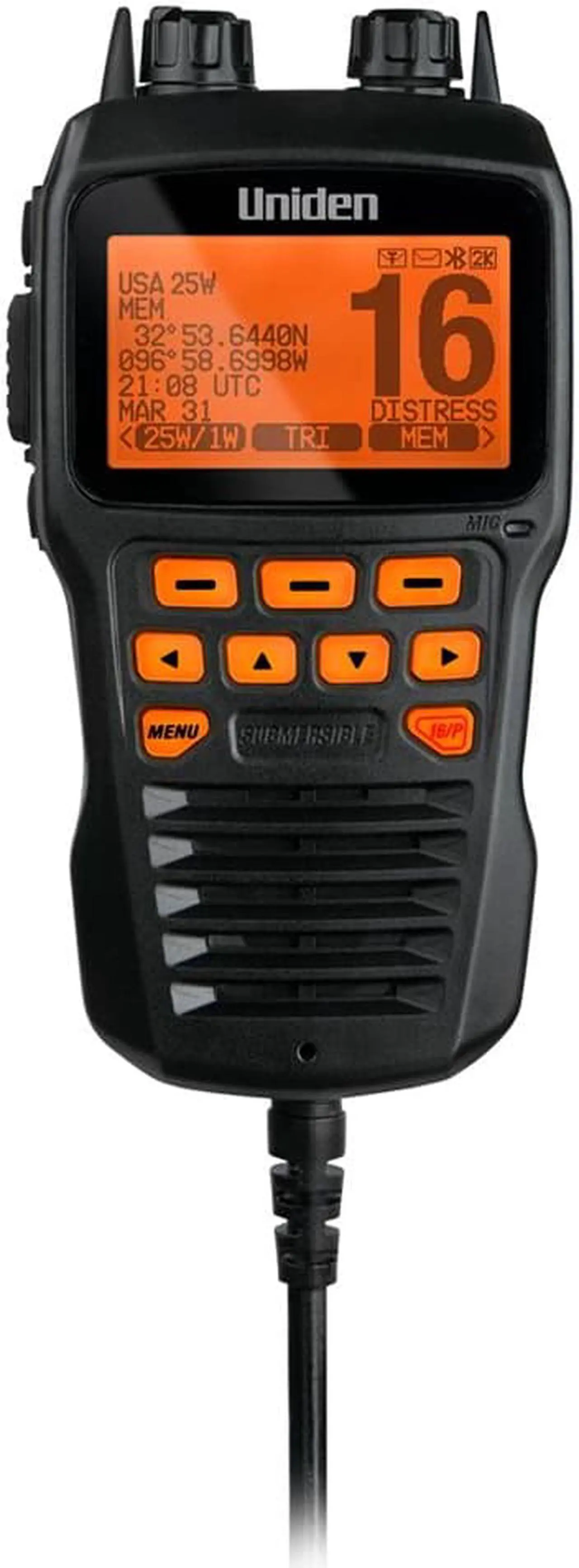 Alt view image 3 of 5 - Uniden Remote Mic f/UM725 VHF Radios - Black