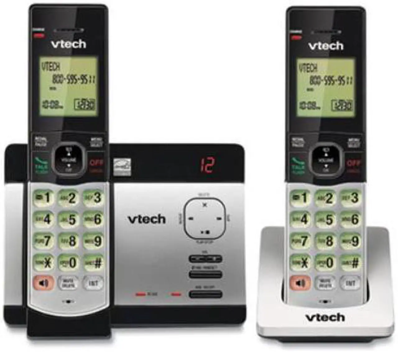 Alt view image 8 of 10 - Vtech Communications CS6729-2 Cordless Phone Answering System, Caller ID/Call Waiting, 2-Handset - Quantity 1