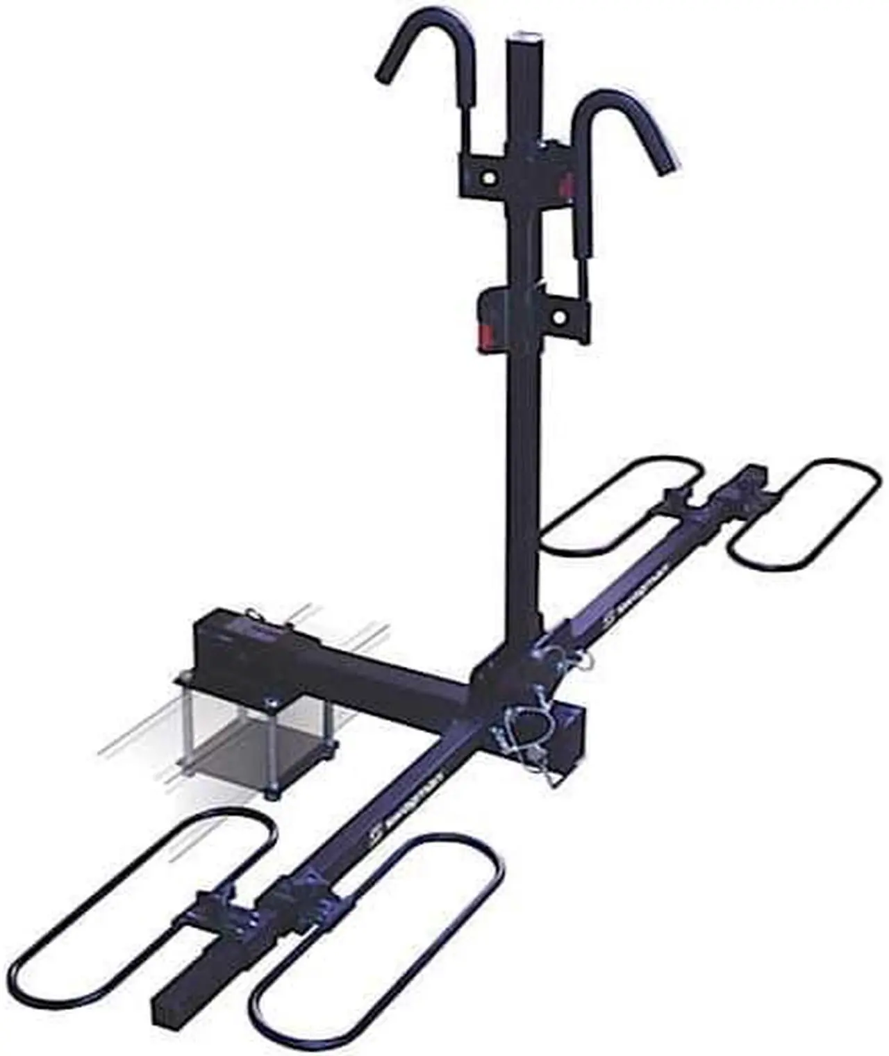 Alt view image 2 of 3 - Swagman Bicycle Carrier TRAVELER XC2 RV Approved Hitch Mount Bike Rack , Black