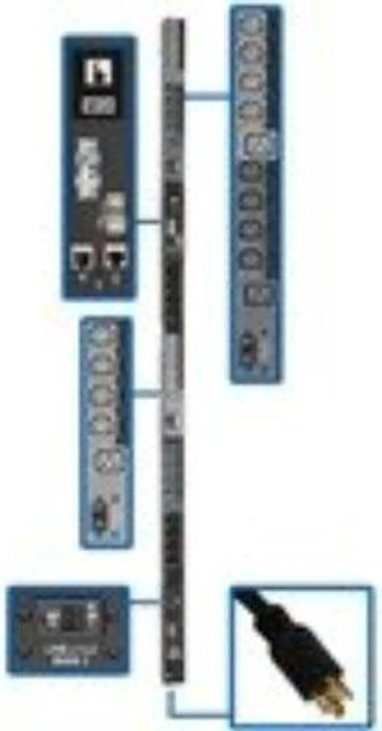 Alt view image 9 of 9 - Tripp Lite 10kW 3-Phase Switched PDU, LX Interface, 200 / 208 / 240V Outlets (24 x C13 / 6 x C19), LCD, NEMA L2130P, 10.0 Feet Cord, 0U Height, TAA (PDU3EVSR10L2130)