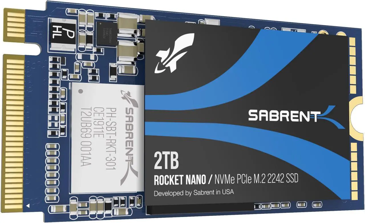 Alt view image 13 of 14 - SABRENT 2TB Rocket NVMe PCIe M.2 2242 DRAM-Less Low Power Internal High Performance SSD (SB-1342-2TB)