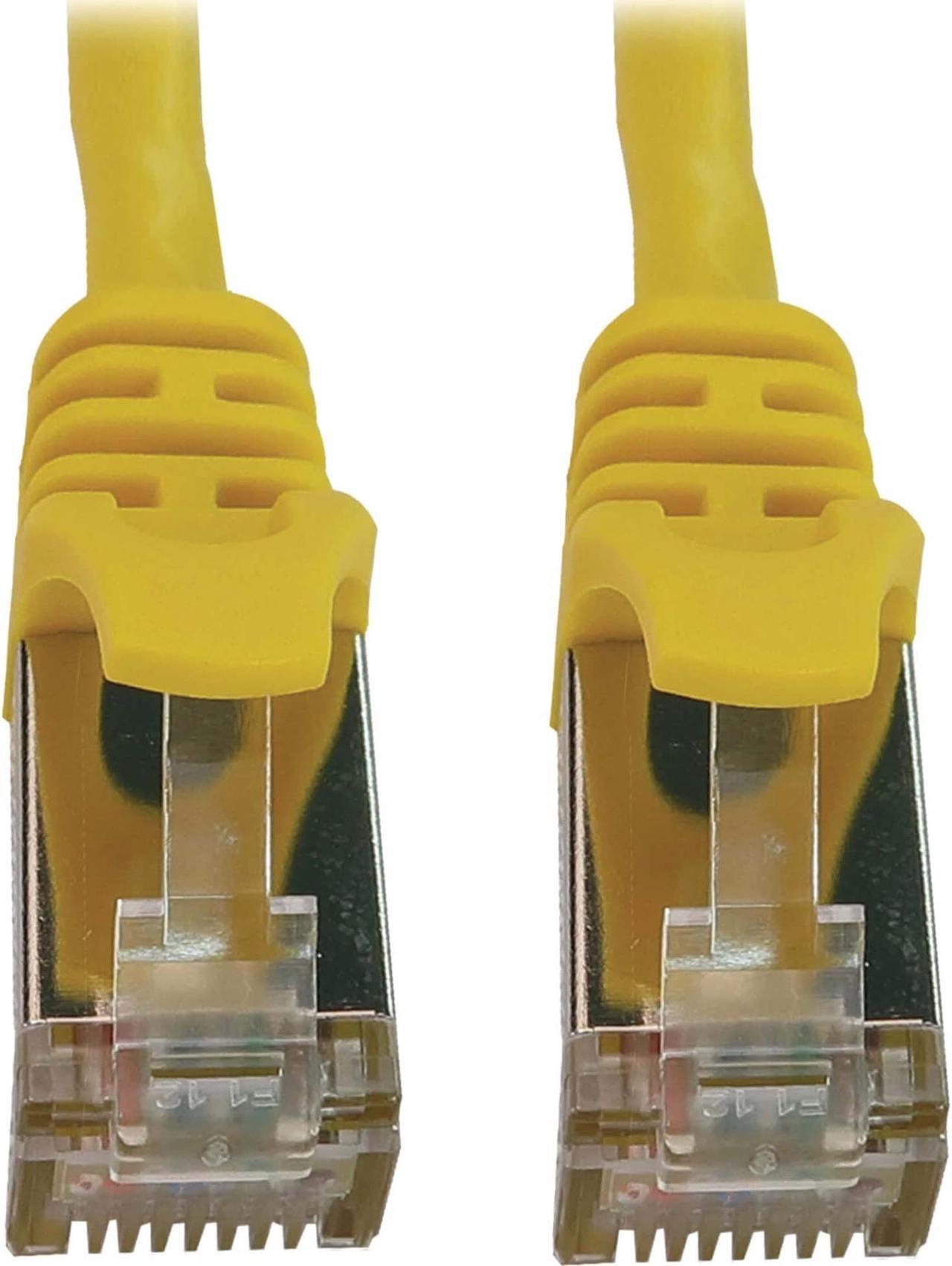 Alt view image 2 of 11 - Eaton Tripp Lite Series Cat6a 10G Snagless Shielded Slim STP Ethernet Cable RJ45 M/M PoE Yellow 7 ft. 2.1 m
