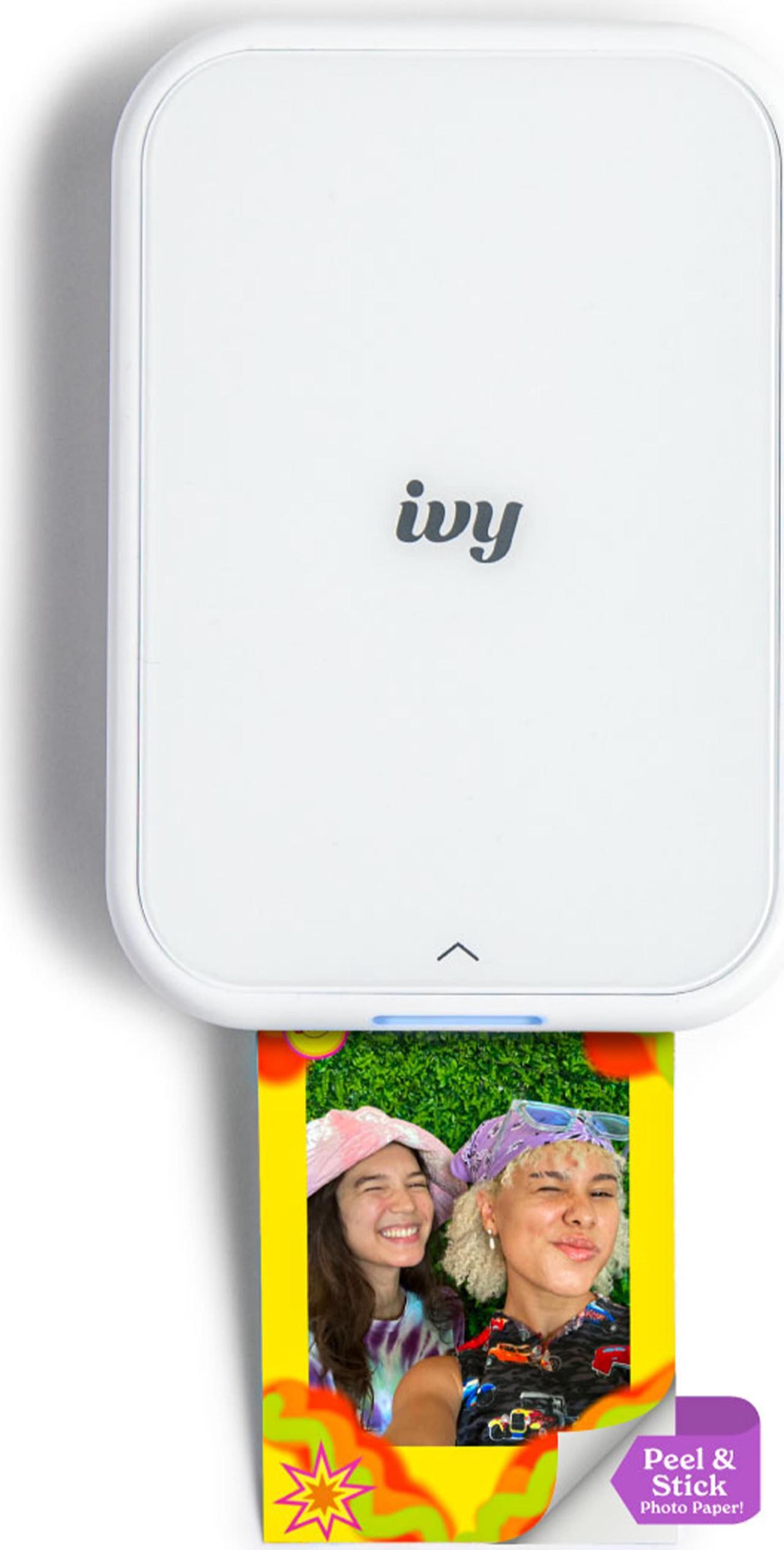 Alt view image 3 of 9 - Canon IVY 2 Mini Photo Printer, Pure White #5452C018