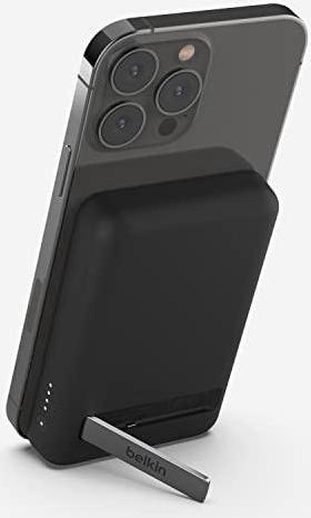 BELKIN Black 5000 mAh BoostCharge Magnetic Wireless Power Bank 5K + Stand BPD004btBK