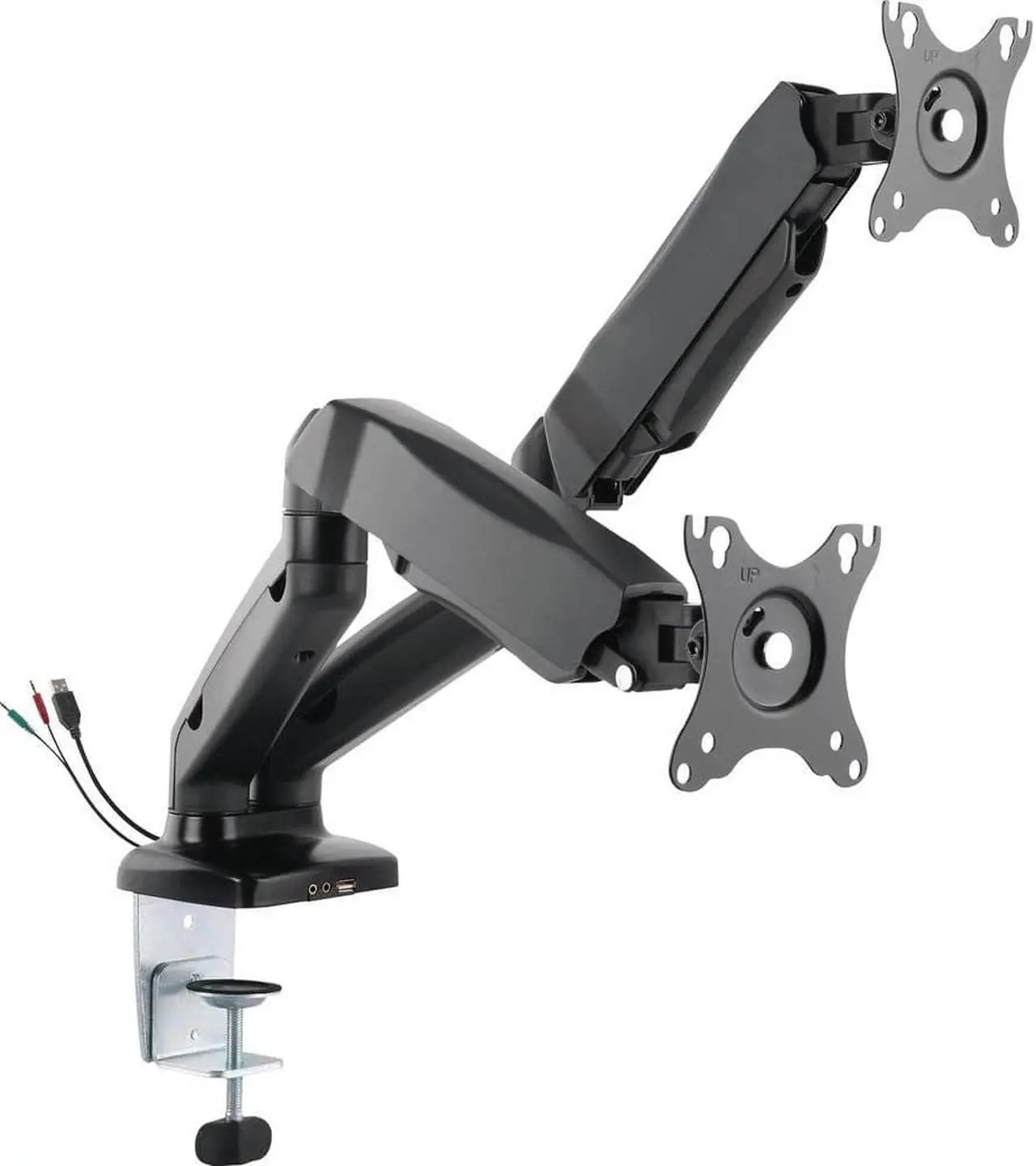Main image of lorell 99801 dual-monitor mounting arm, black