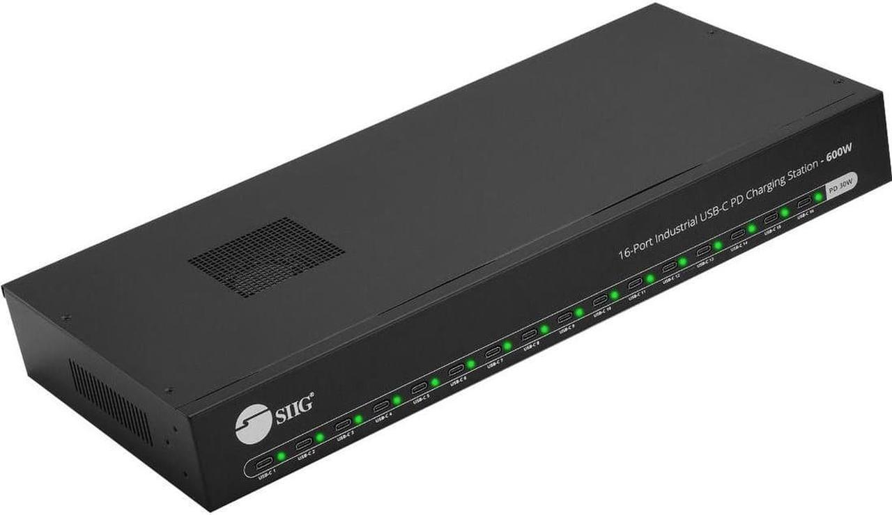 Alt view image 2 of 3 - SIIG 16-Port Industrial USB-C PD Charging Station 600W Supports IDUS0A11S1