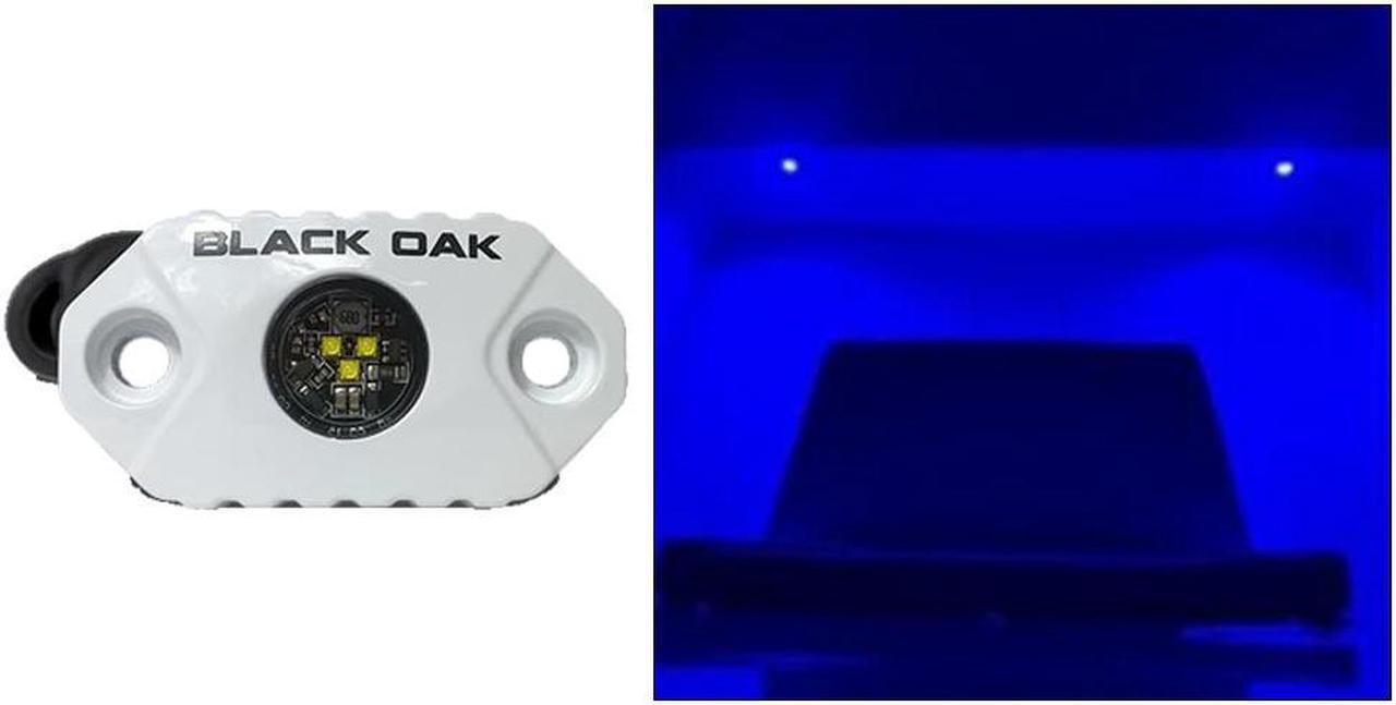 Alt view image 6 of 9 - Black Oak LED Rock Accent Light - Blue - White Housing Rock Accent Light - Blue - White Housing