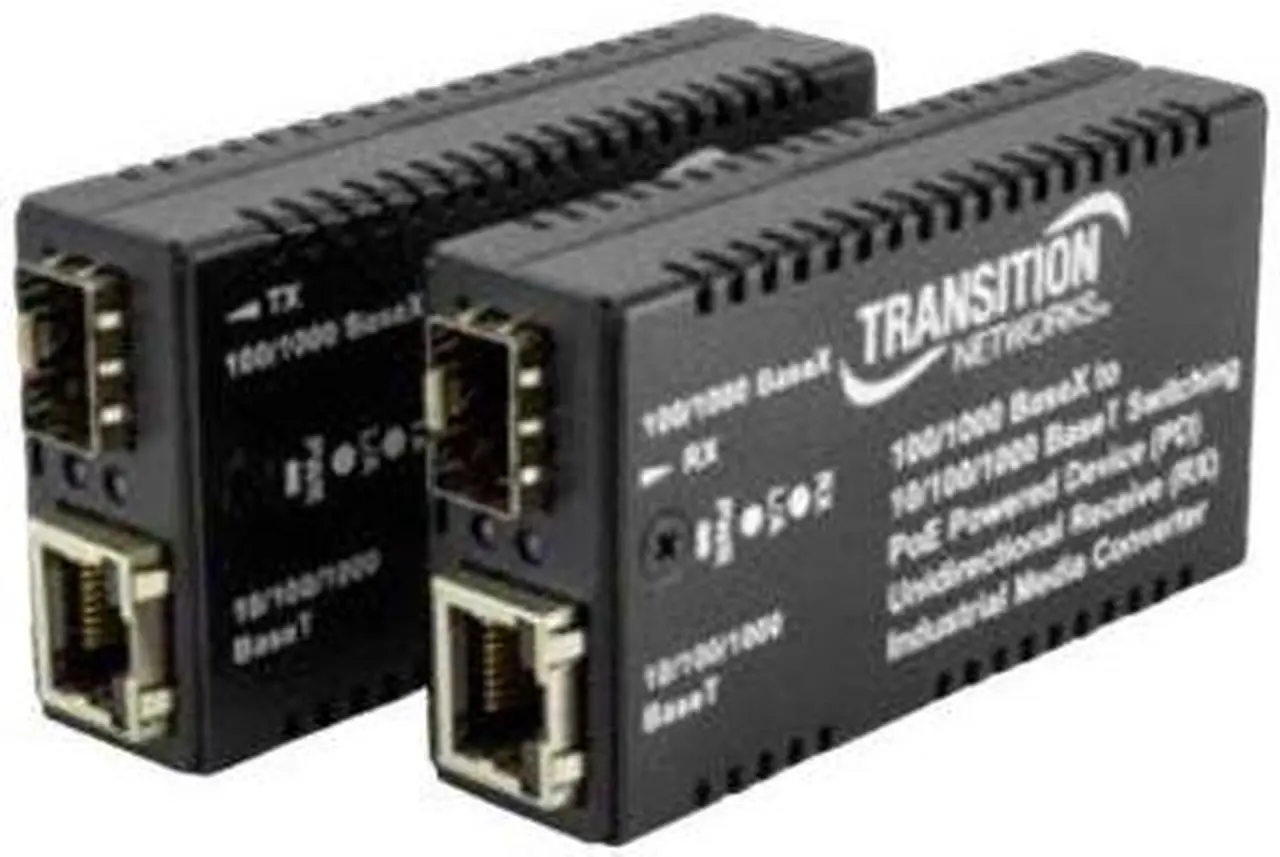Alt view image 9 of 10 - Transition Networks M/GE-xSW-SFP-01-xx-UxX Transceiver/Media Converter