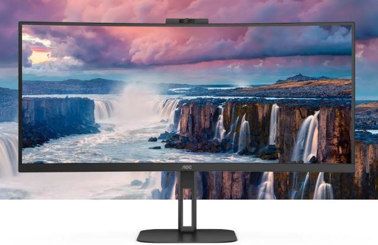 Alt view image 6 of 12 - AOC CU34V5CW 34" UW-QHD 3440x1440 100Hz 1ms Curved Screen LCD VA Monitor