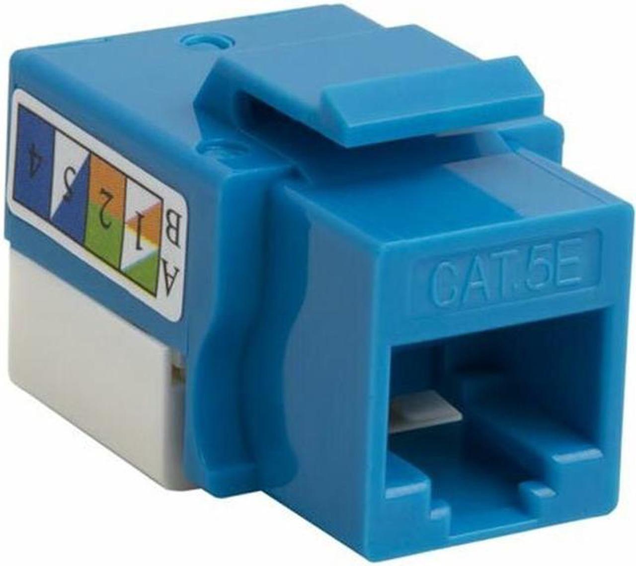 Alt view image 2 of 2 - 4XEM 10 pack Cat5e RJ45 Keystone Jack UTP 110-Type Blue 4XKJC5EBL10PK