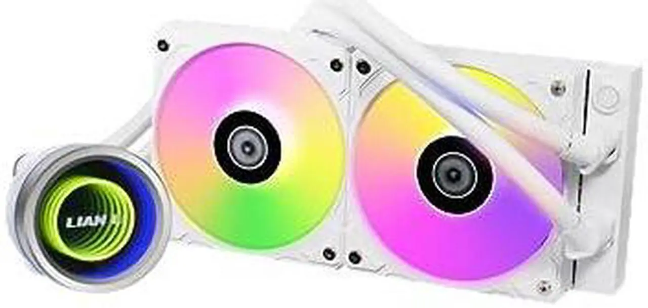 Alt view image 3 of 3 - Lian Li Galahad II Trinity - Processor liquid cooling system - with controller - Radiator Size: 240 mm - (for: AM4, LGA1200, LGA1700, AM5, LGA115x Socket) - 120 mm GA2T24W US
 - white