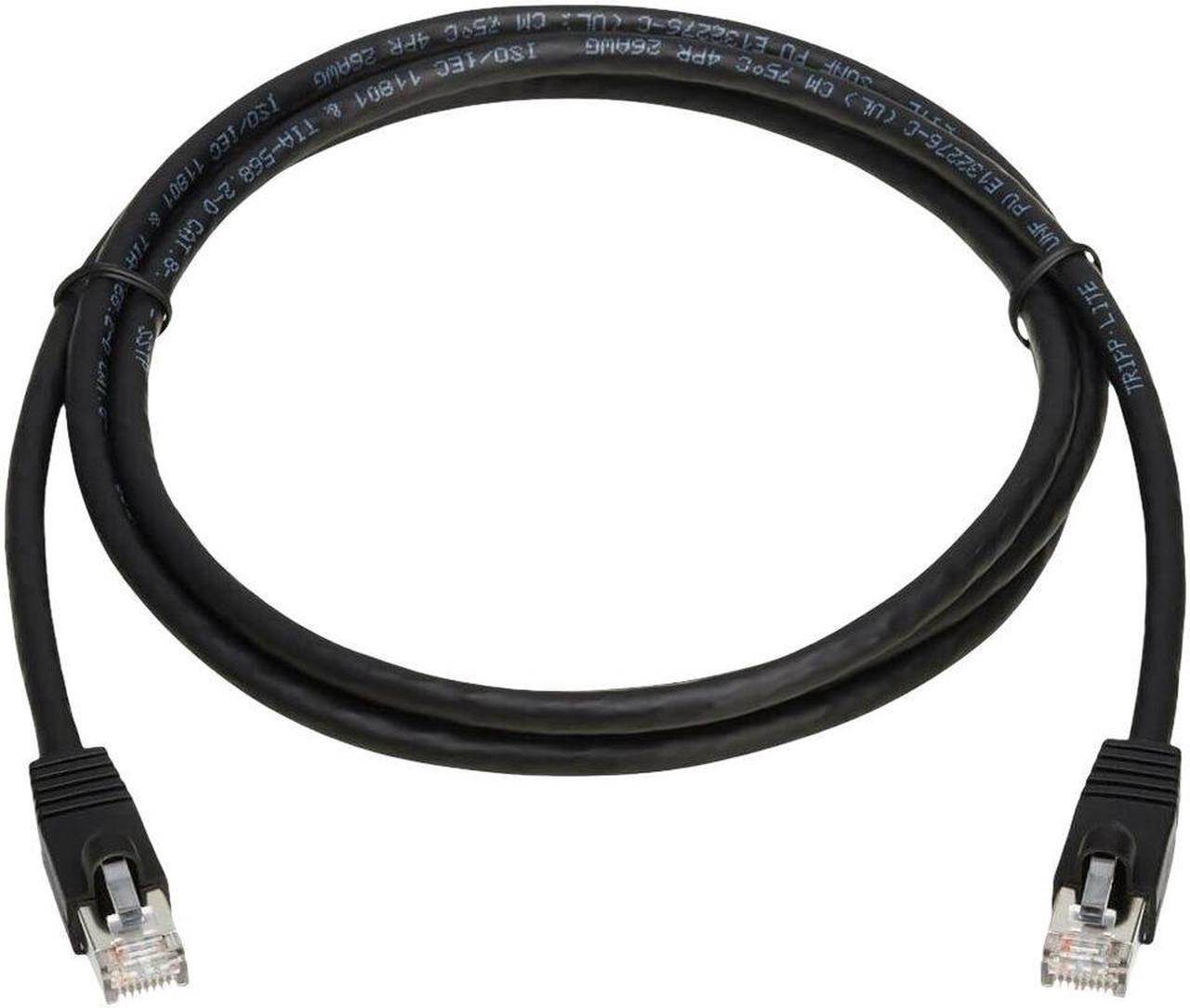 Alt view image 2 of 7 - Tripp Lite Cat8 40G Snagless SSTP Ethernet Cable RJ45 M/M PoE Black 6 ft. 1.8 m N272F06BK
