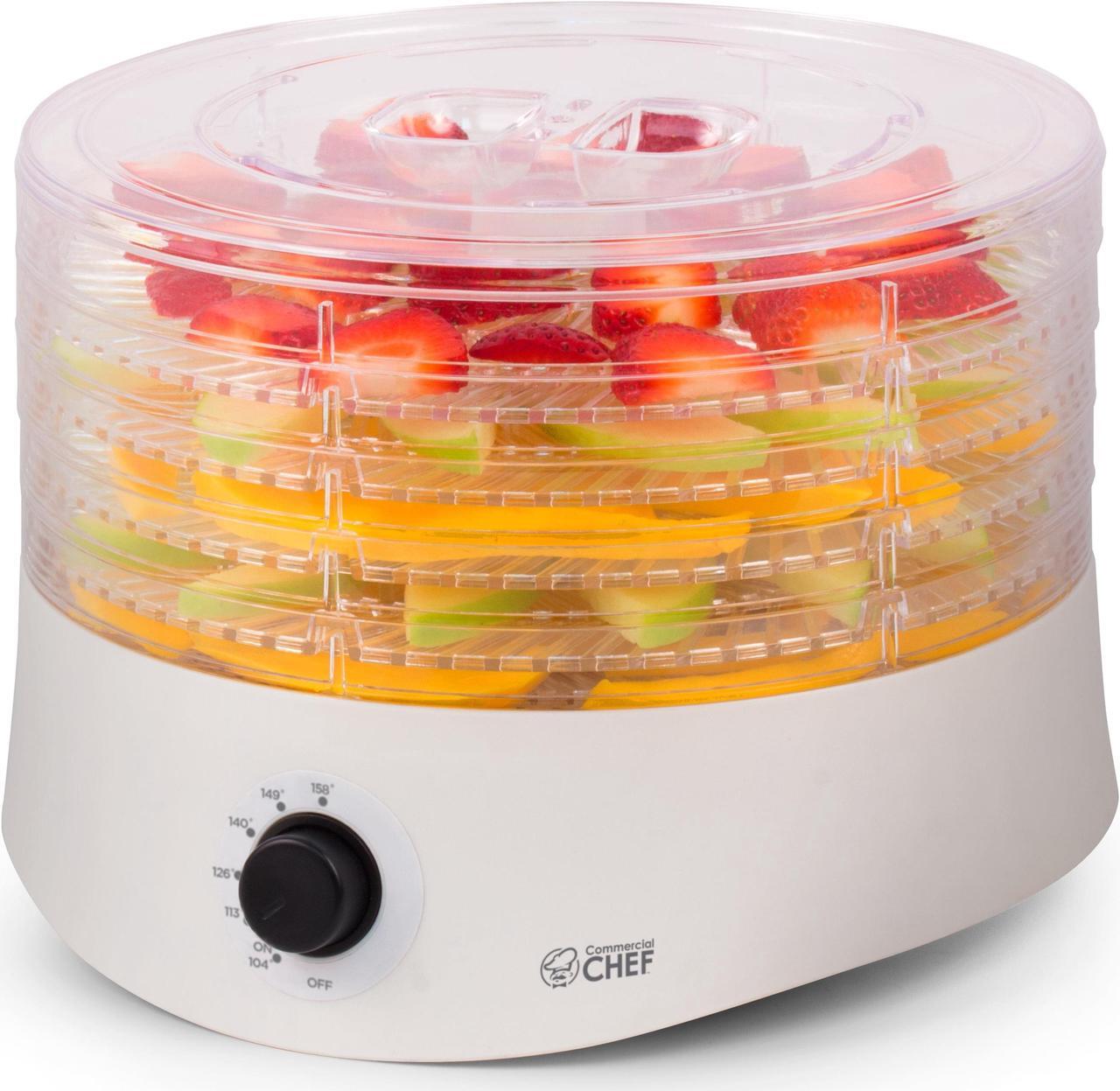 Alt view image 2 of 2 - Commercial Chef Food Dehydrator, Dehydrator for Food and Jerky, Freeze Dryer, CCD100W6, 280 Watts, White