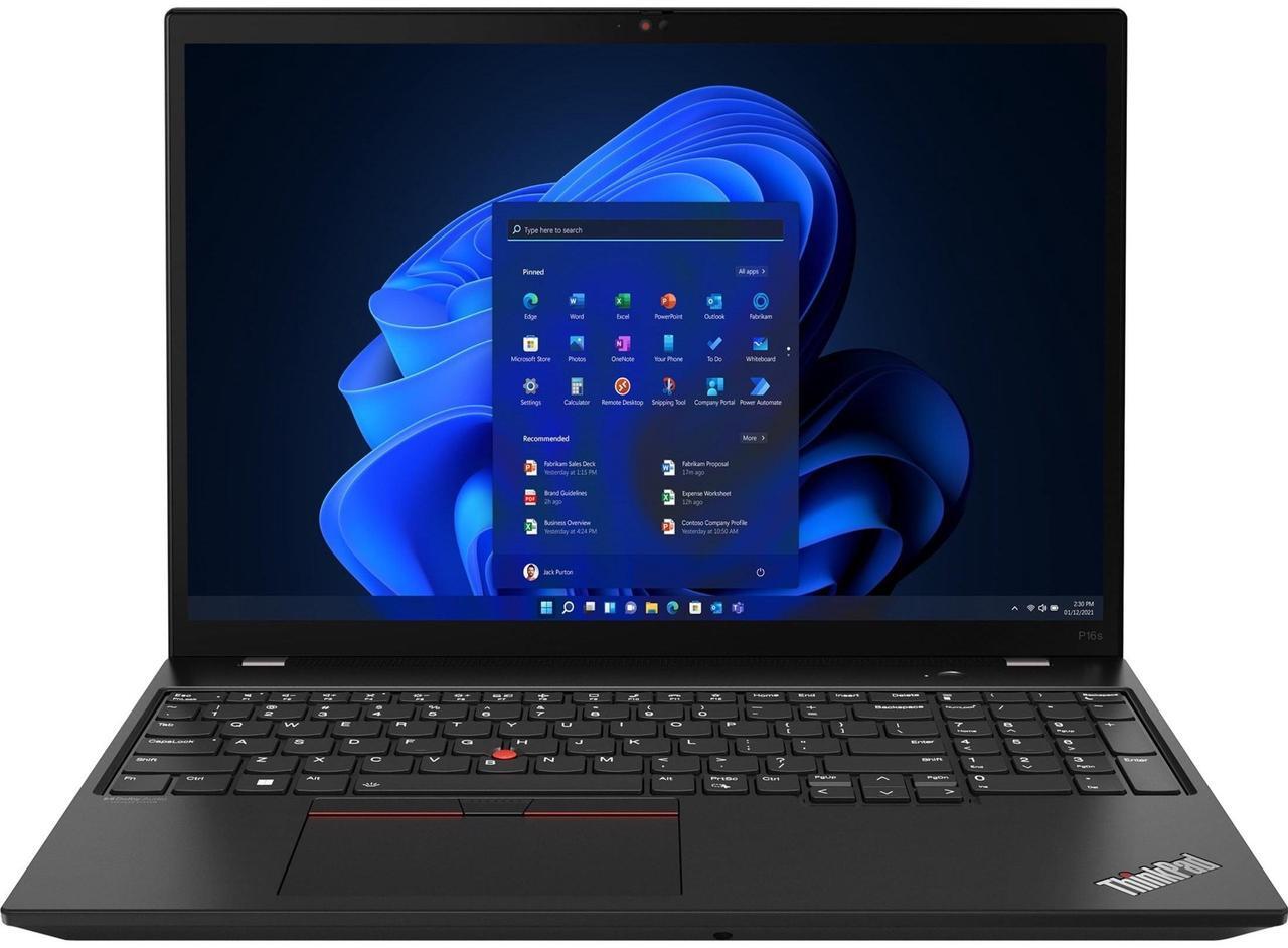 Alt view image 2 of 20 - Lenovo ThinkPad P16s Gen 2 21K9001CUS 16" Touchscreen Mobile Workstation - WUXGA - 1920 x 1200 - AMD Ryzen 7 PRO 7840U Octa-core (8 Core) 3.30 GHz - 32 GB Total RAM - 32 GB On-board Memory - 512