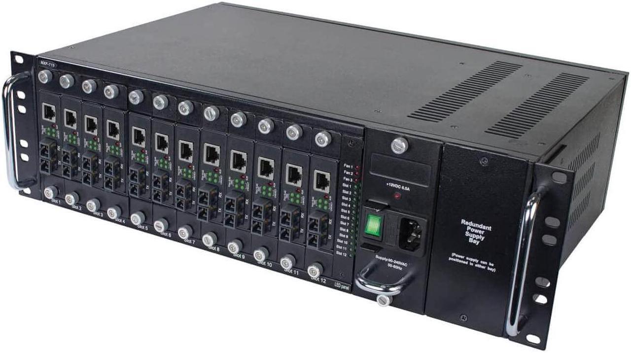 Alt view image 9 of 9 - Tripp Lite 3U 12-Slot Media Converter Chassis Select N784-H N785-H N785CH12