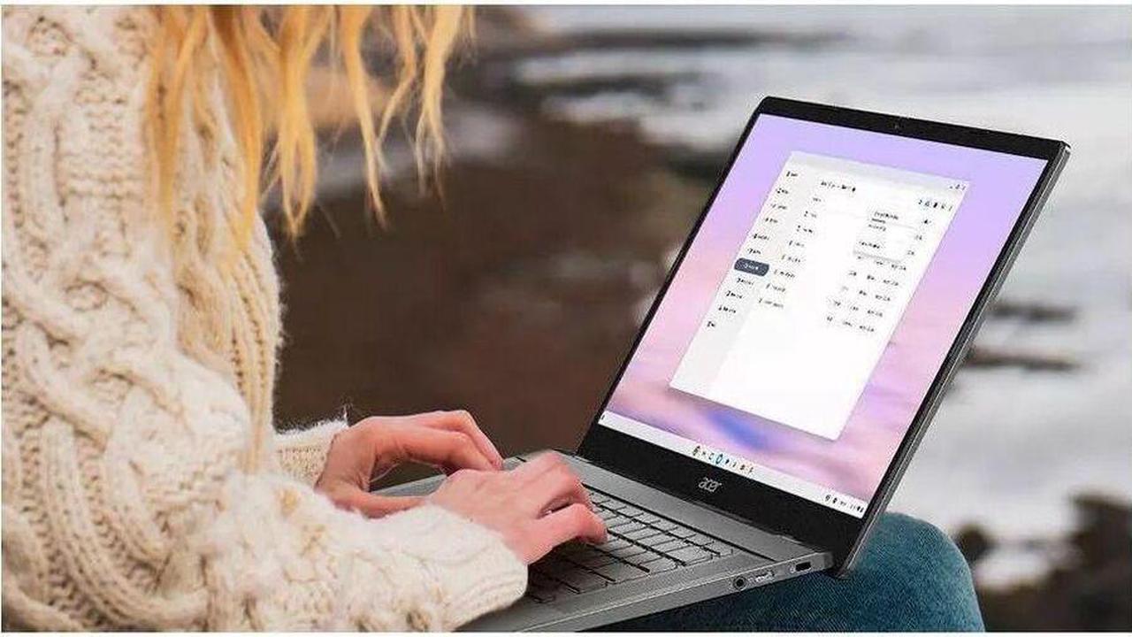Alt view image 9 of 9 - Acer Chromebook Plus 14" Chromebook - AMD Ryzen 3 7320C Quad-core (4 Core) 2.40 GHz - 8 GB - 256 GB SSD - Iron